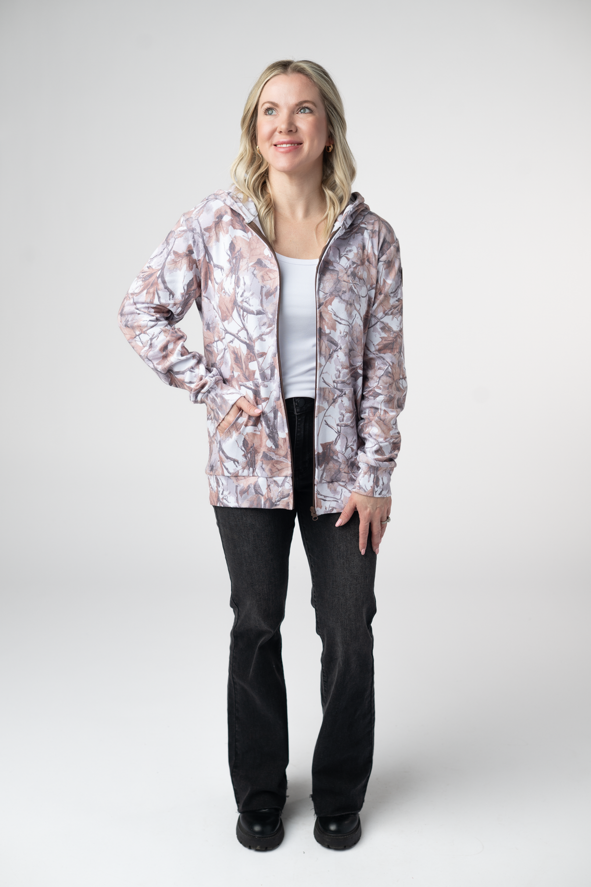 Michelle Mae Fullzip Hoodie - Woodsy Camo