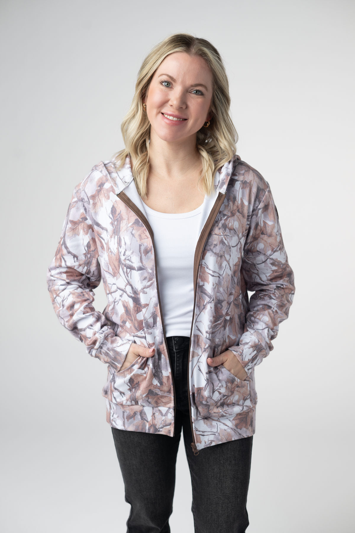 Michelle Mae Fullzip Hoodie - Woodsy Camo