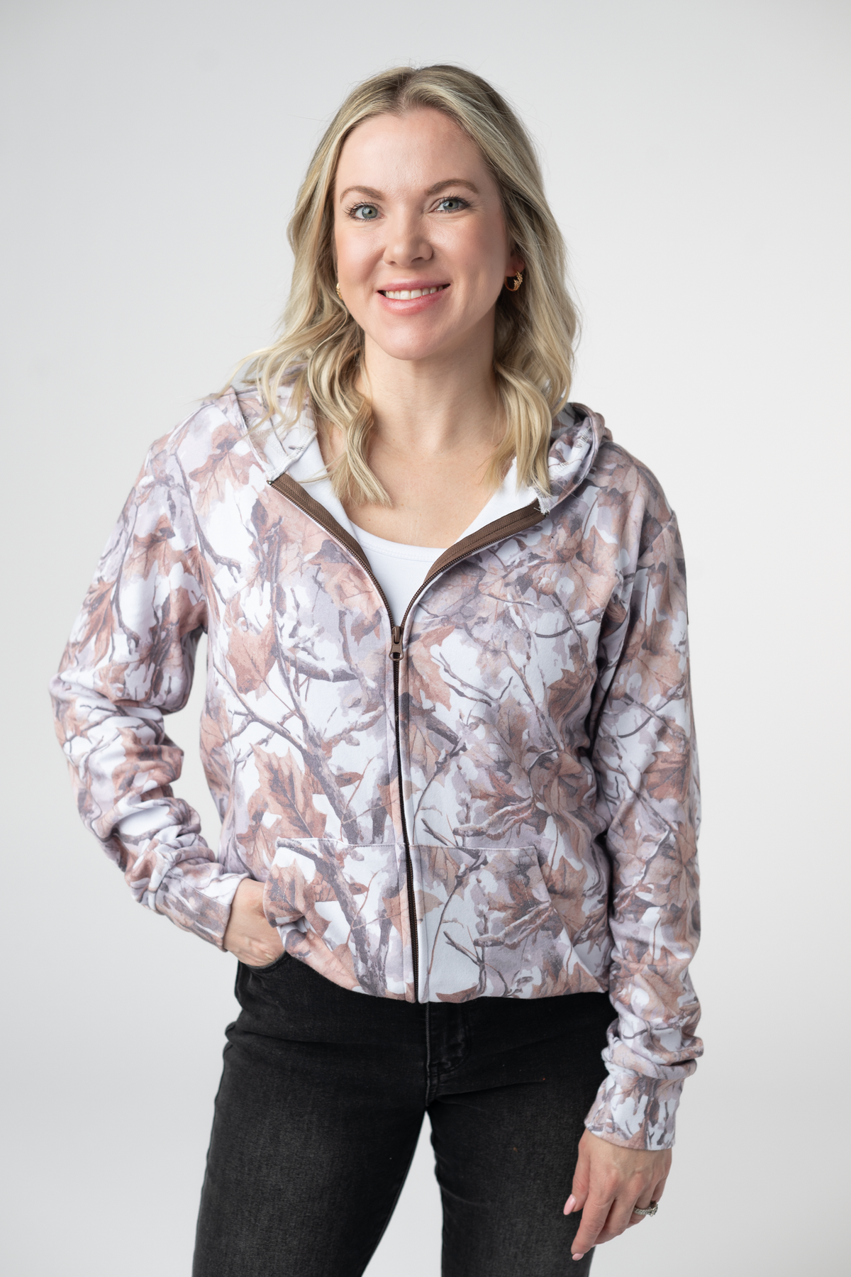 Michelle Mae Fullzip Hoodie - Woodsy Camo