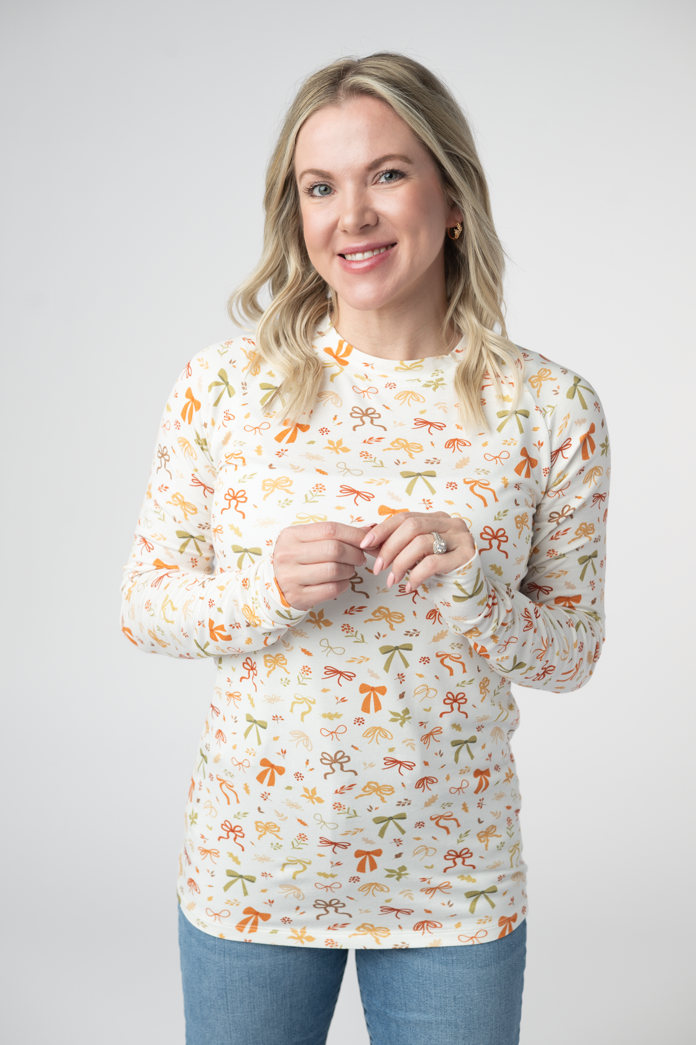 Michelle Mae Blair Long Sleeve Top - Harvest Bows