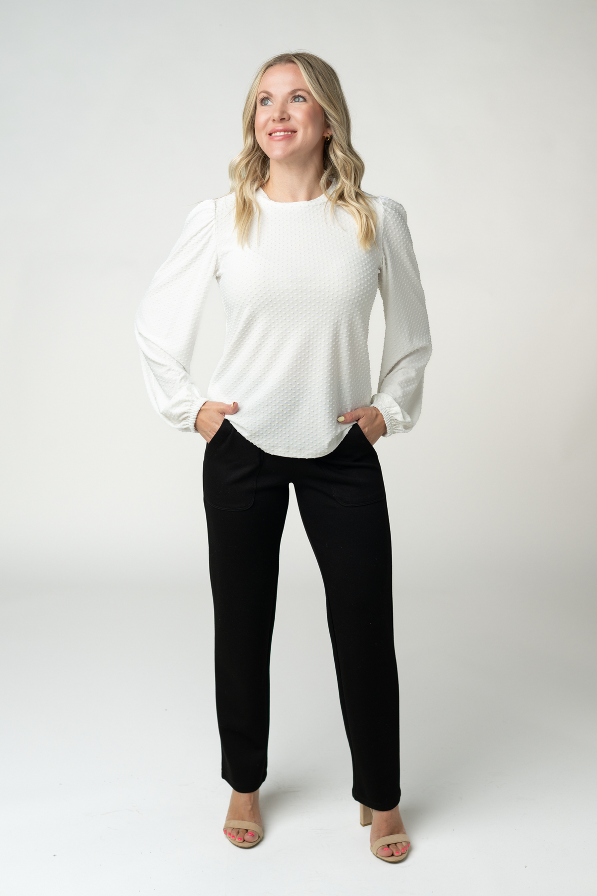 Michelle Mae Miranda Dot Top - White