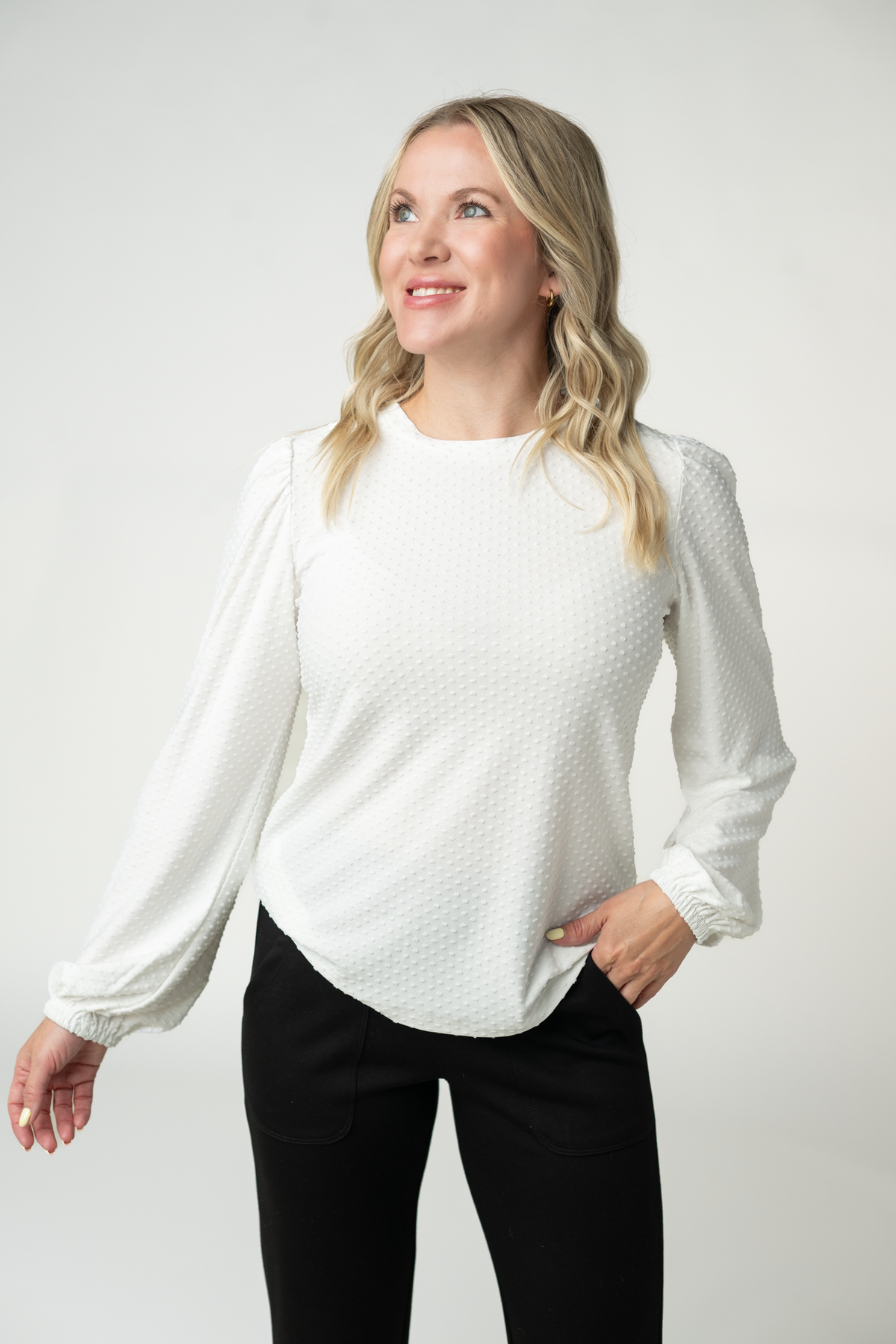 Michelle Mae Miranda Dot Top - White