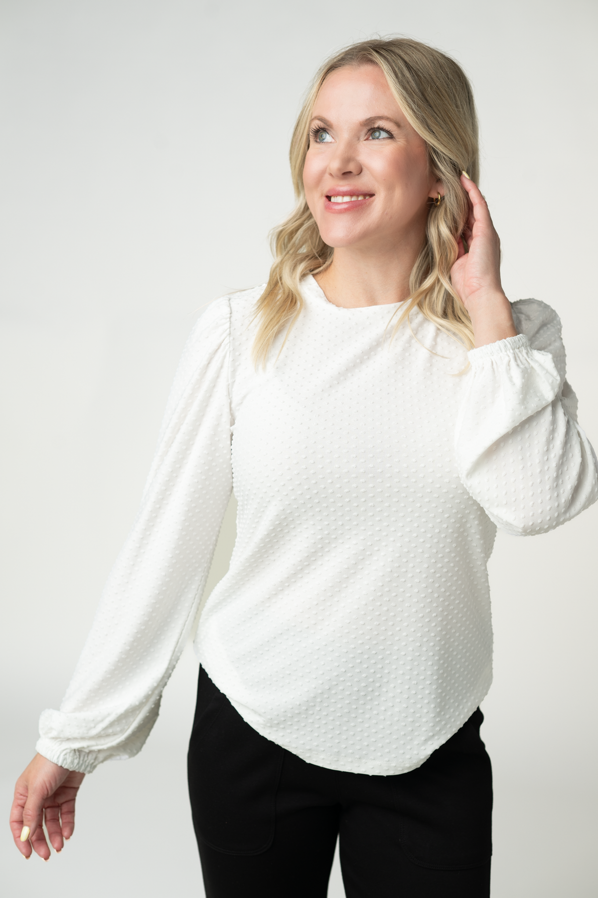 Michelle Mae Miranda Dot Top - White