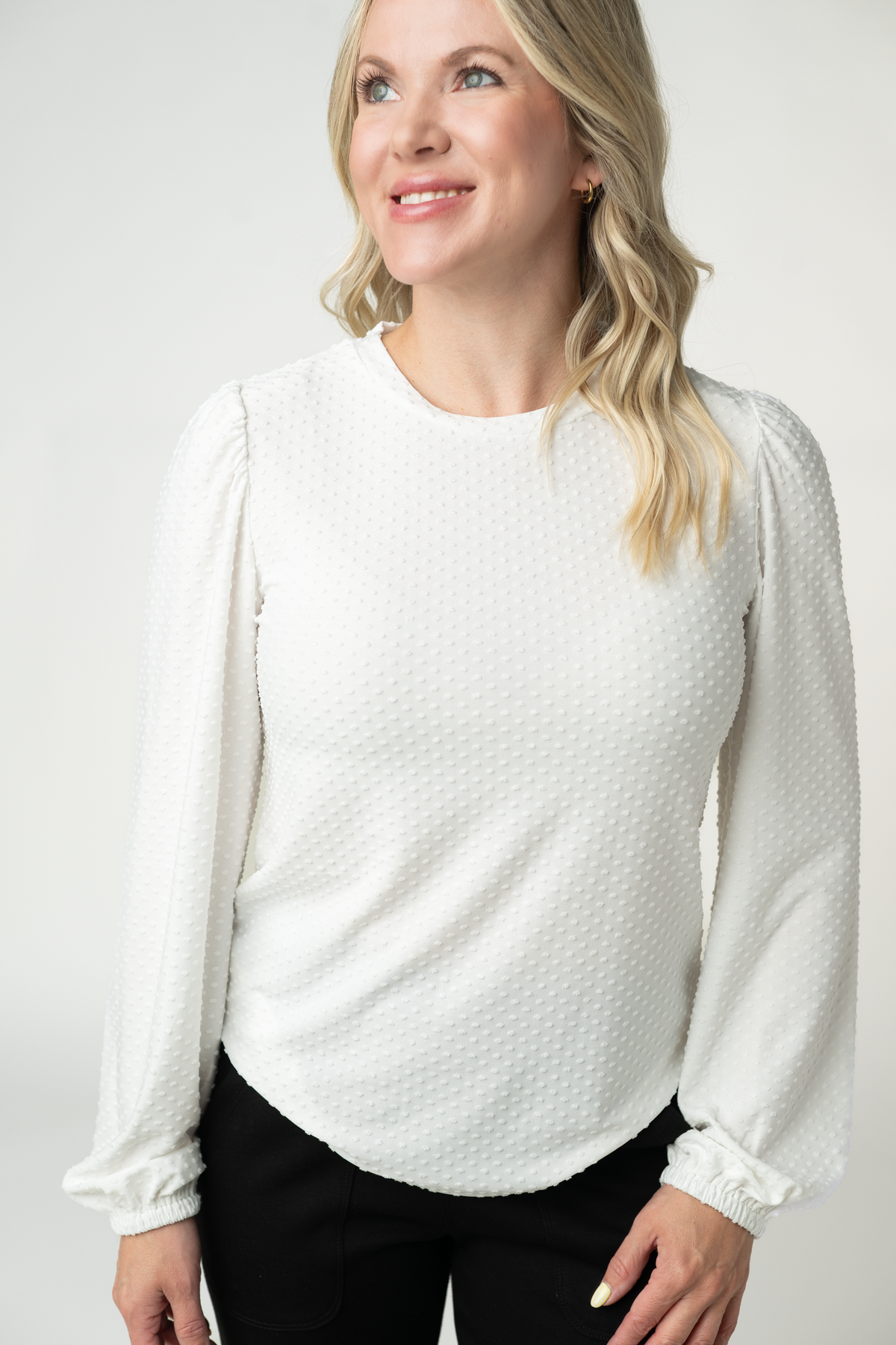 Michelle Mae Miranda Dot Top - White