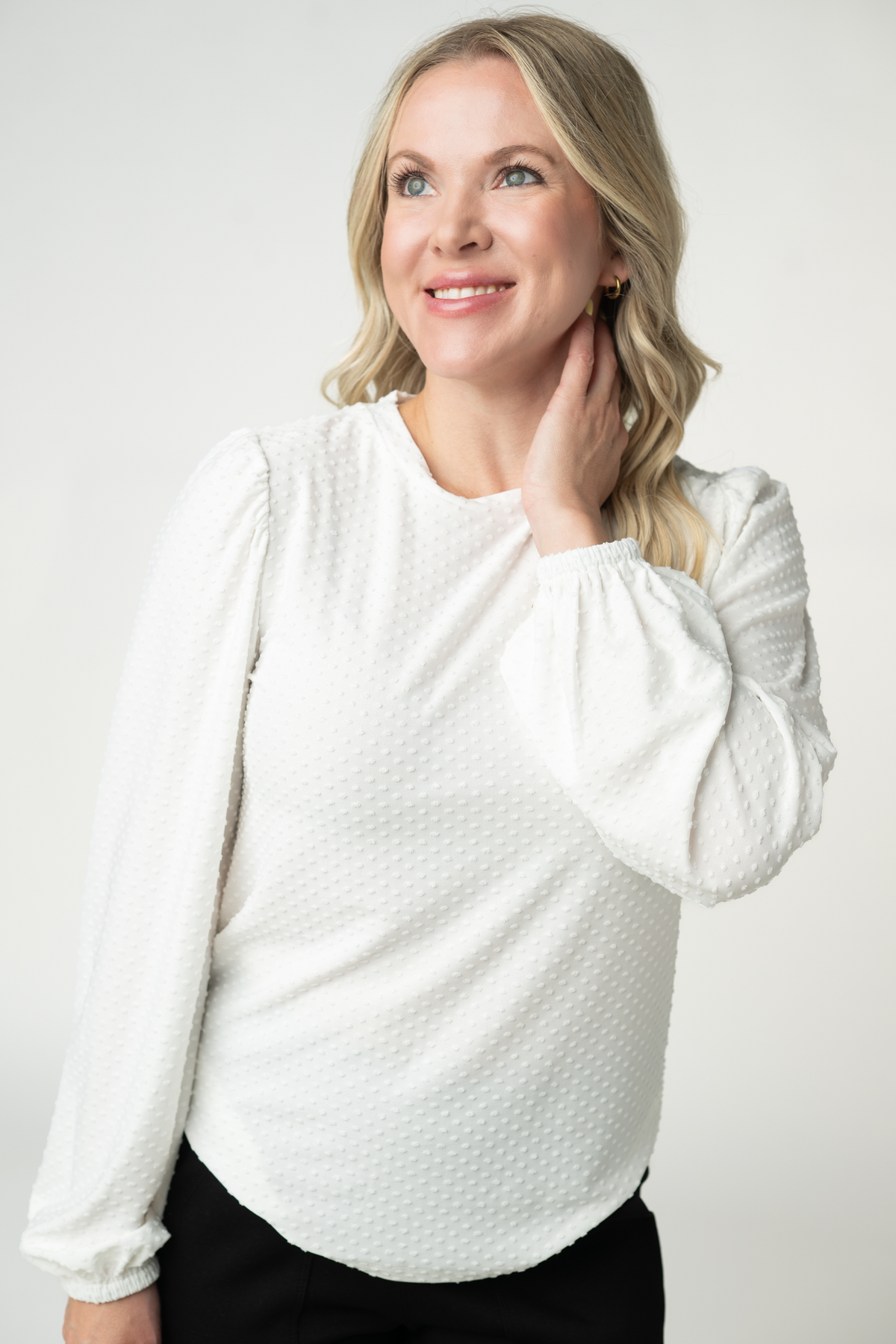 Michelle Mae Miranda Dot Top - White