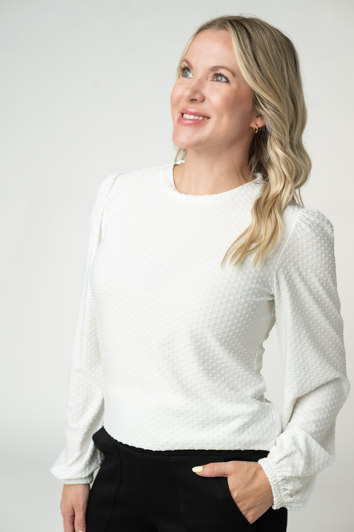 Michelle Mae Miranda Dot Top - White