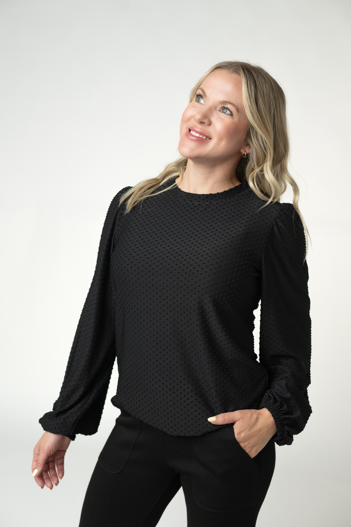 Michelle Mae Miranda Dot Top - Black