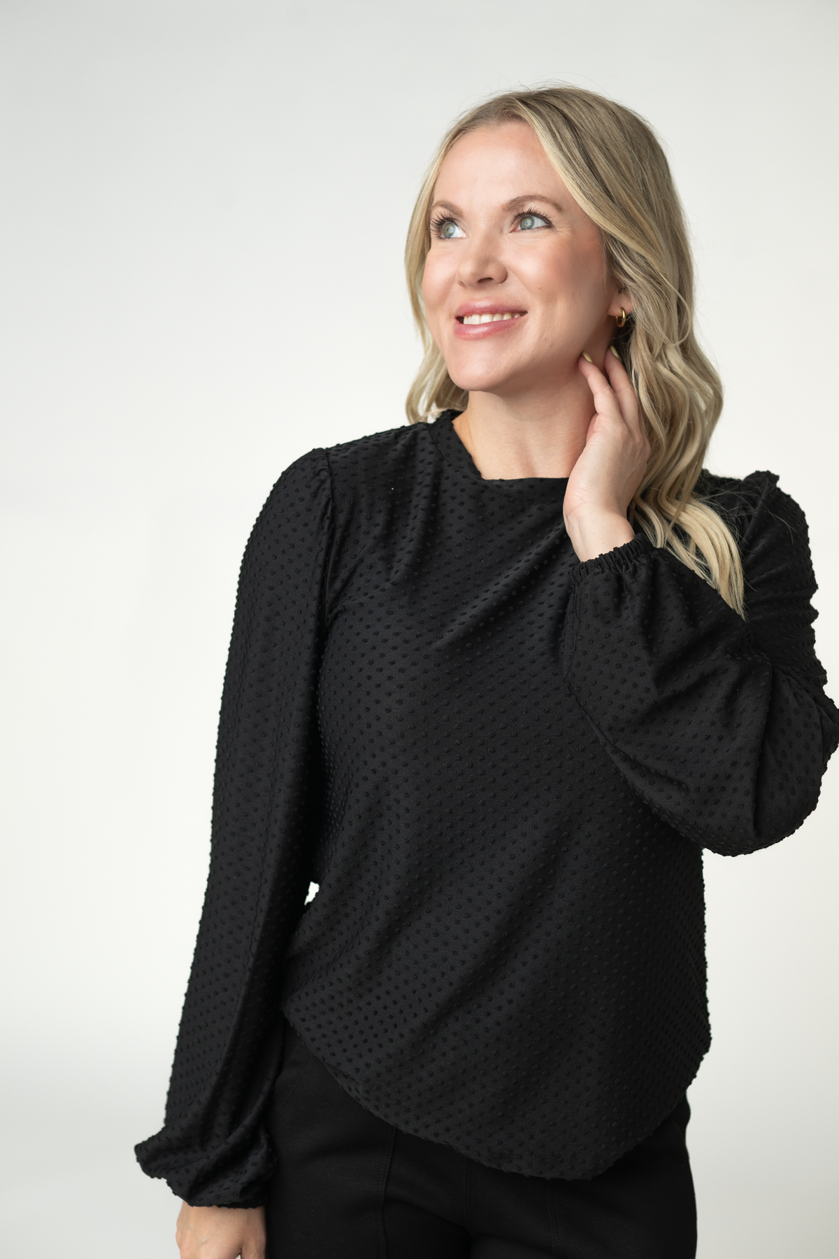 Michelle Mae Miranda Dot Top - Black