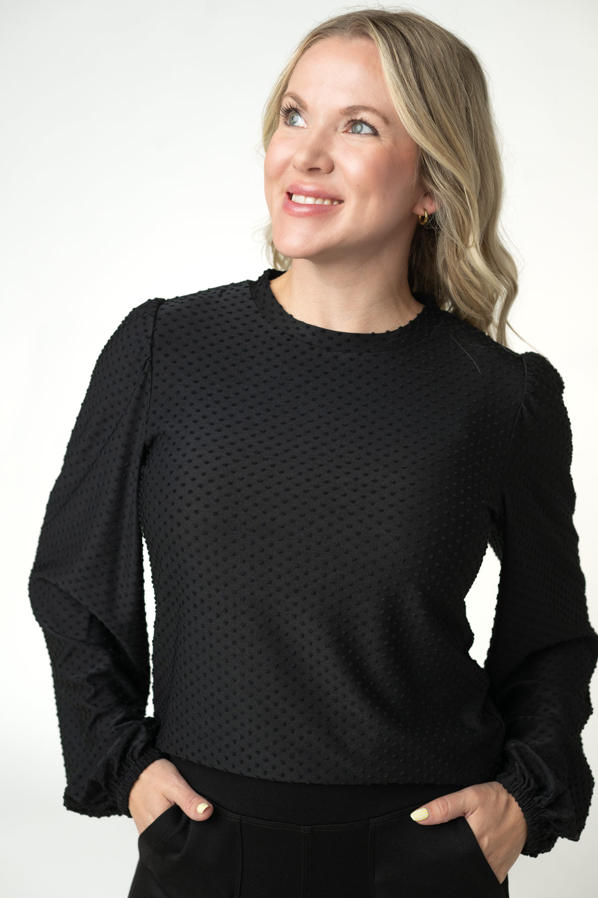 Michelle Mae Miranda Dot Top - Black