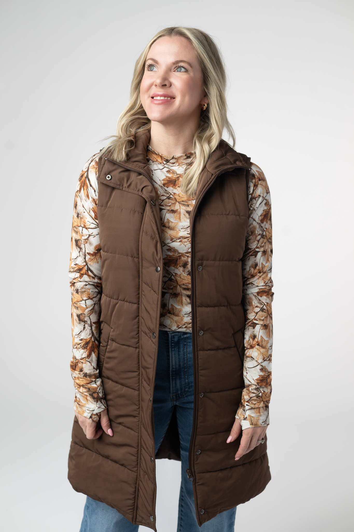Michelle Mae Harlow Long Vest - Brown