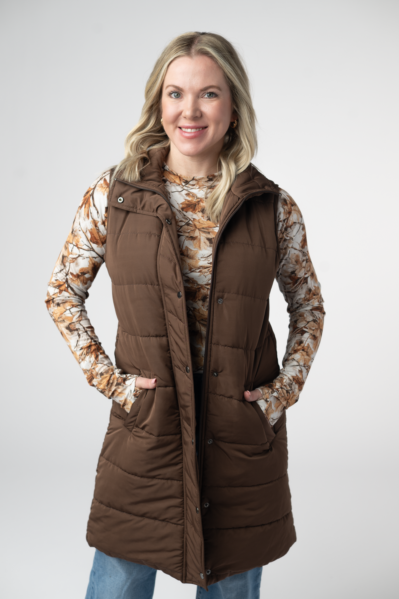 Michelle Mae Harlow Long Vest - Brown