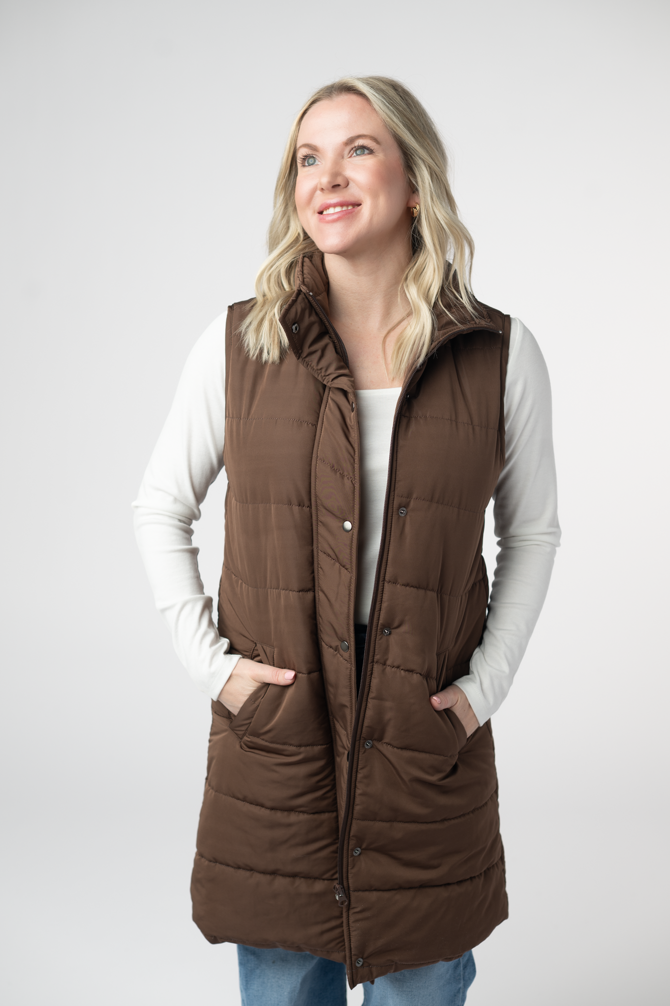 Michelle Mae Harlow Long Vest - Brown