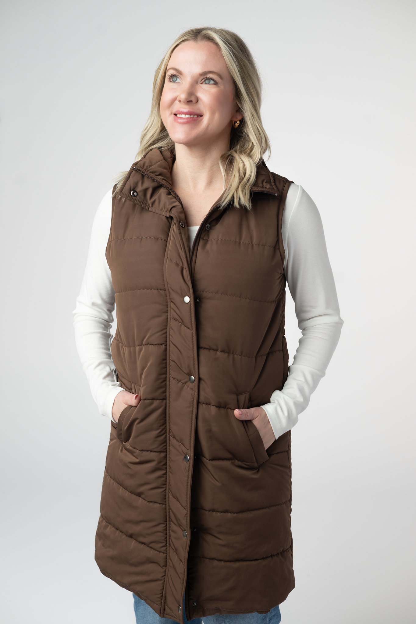 Michelle Mae Harlow Long Vest - Brown