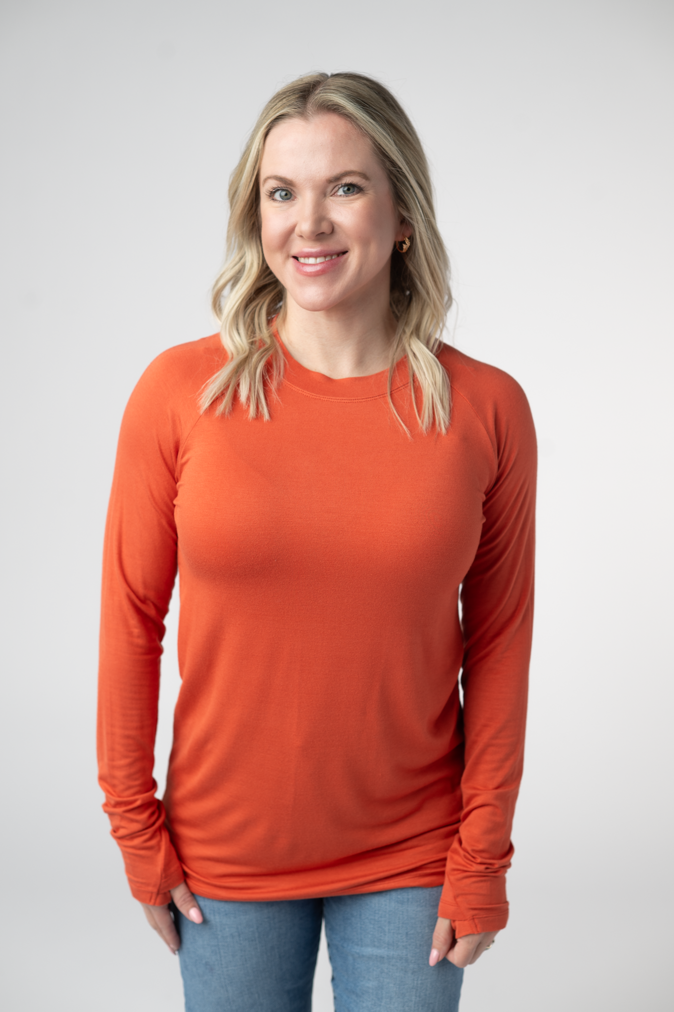 Michelle Mae Blair Long Sleeve Top - Pumpkin