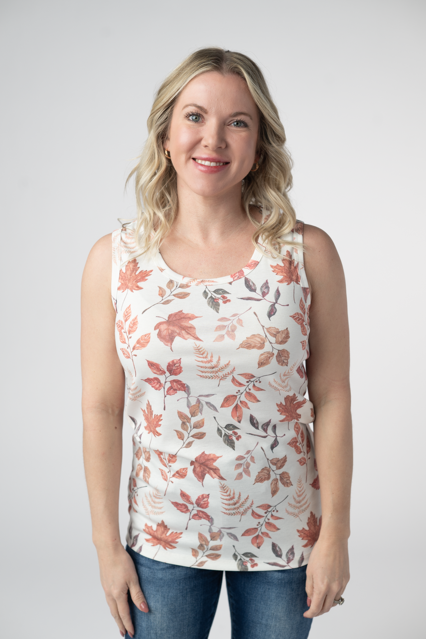 Michelle Mae Ava Tank - Harvest Leaves