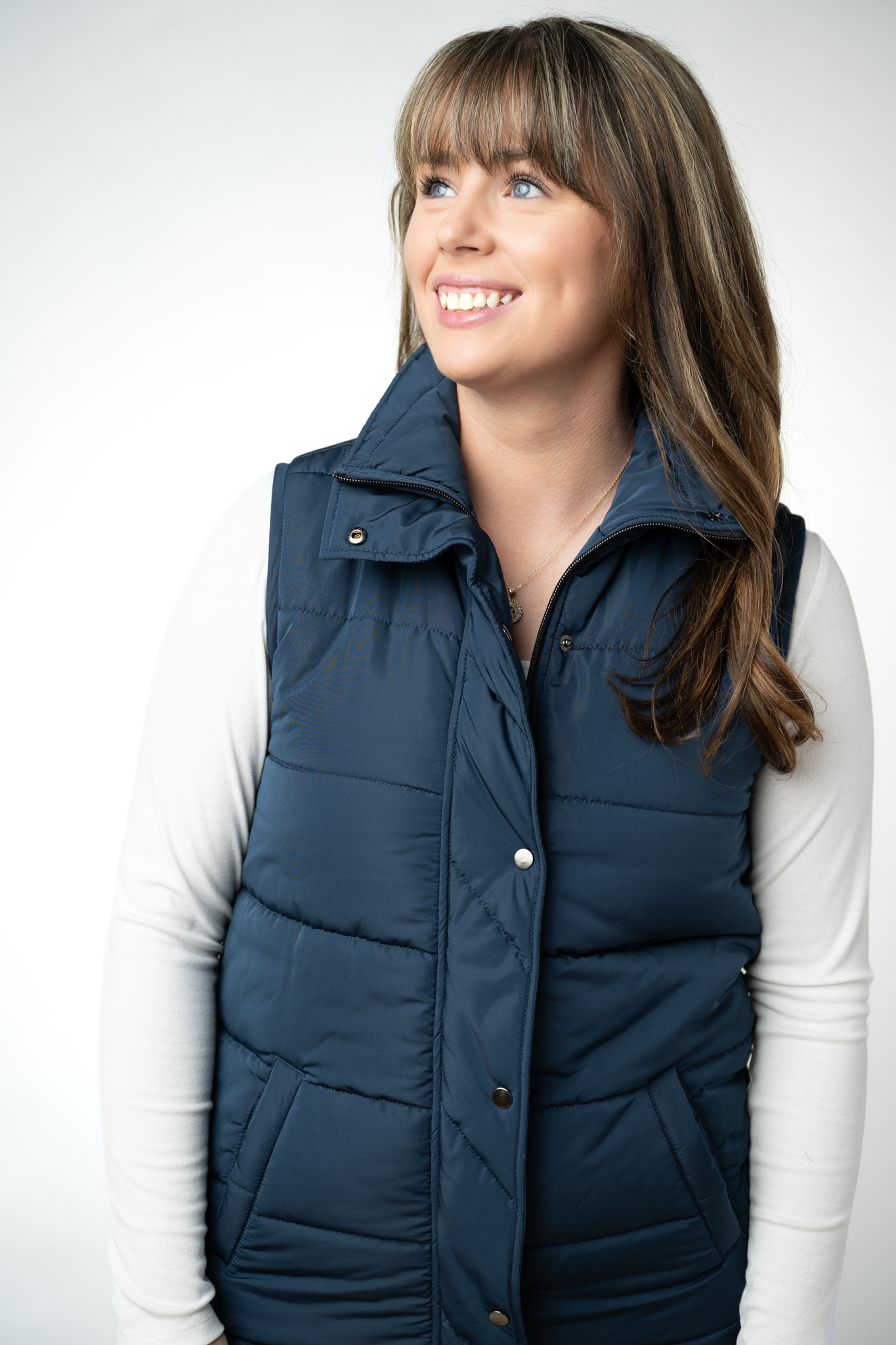 Michelle Mae Harlow Long Vest - Navy