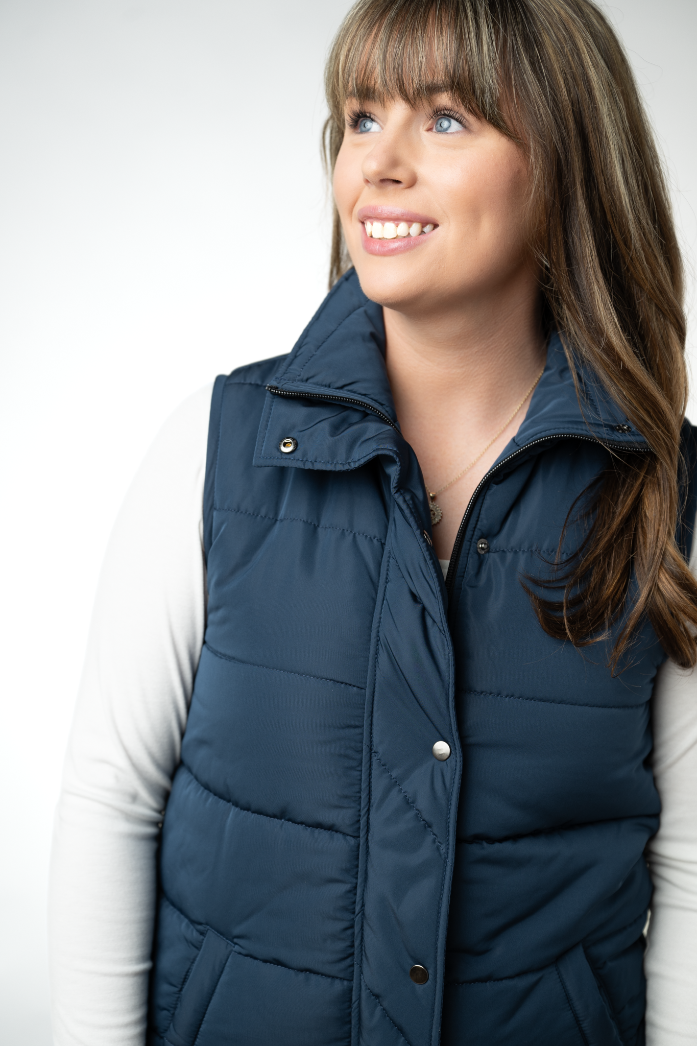 Michelle Mae Harlow Long Vest - Navy
