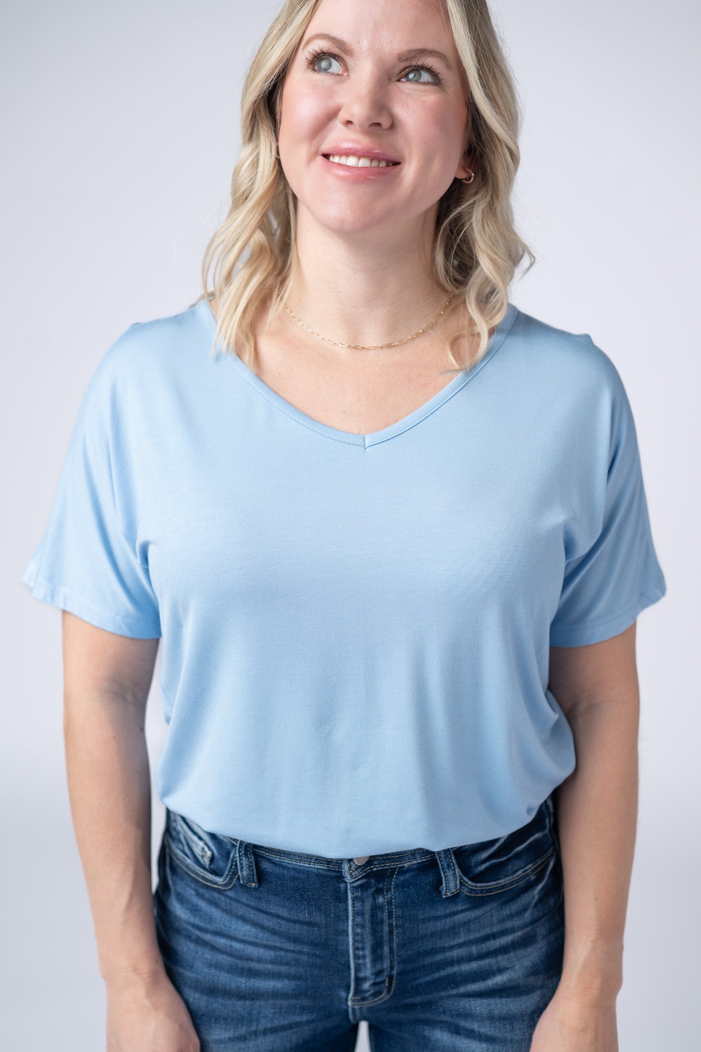 IN STOCK Chloe Cozy Tee - Sky Blue
