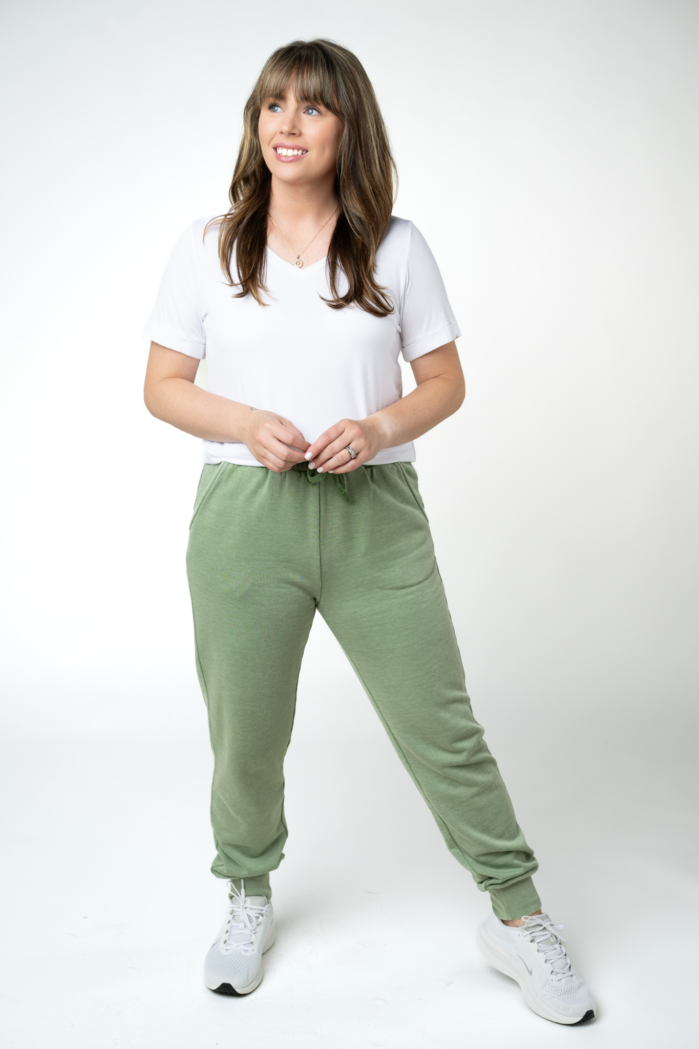 Michelle Mae Vintage Wash Joggers - Olive