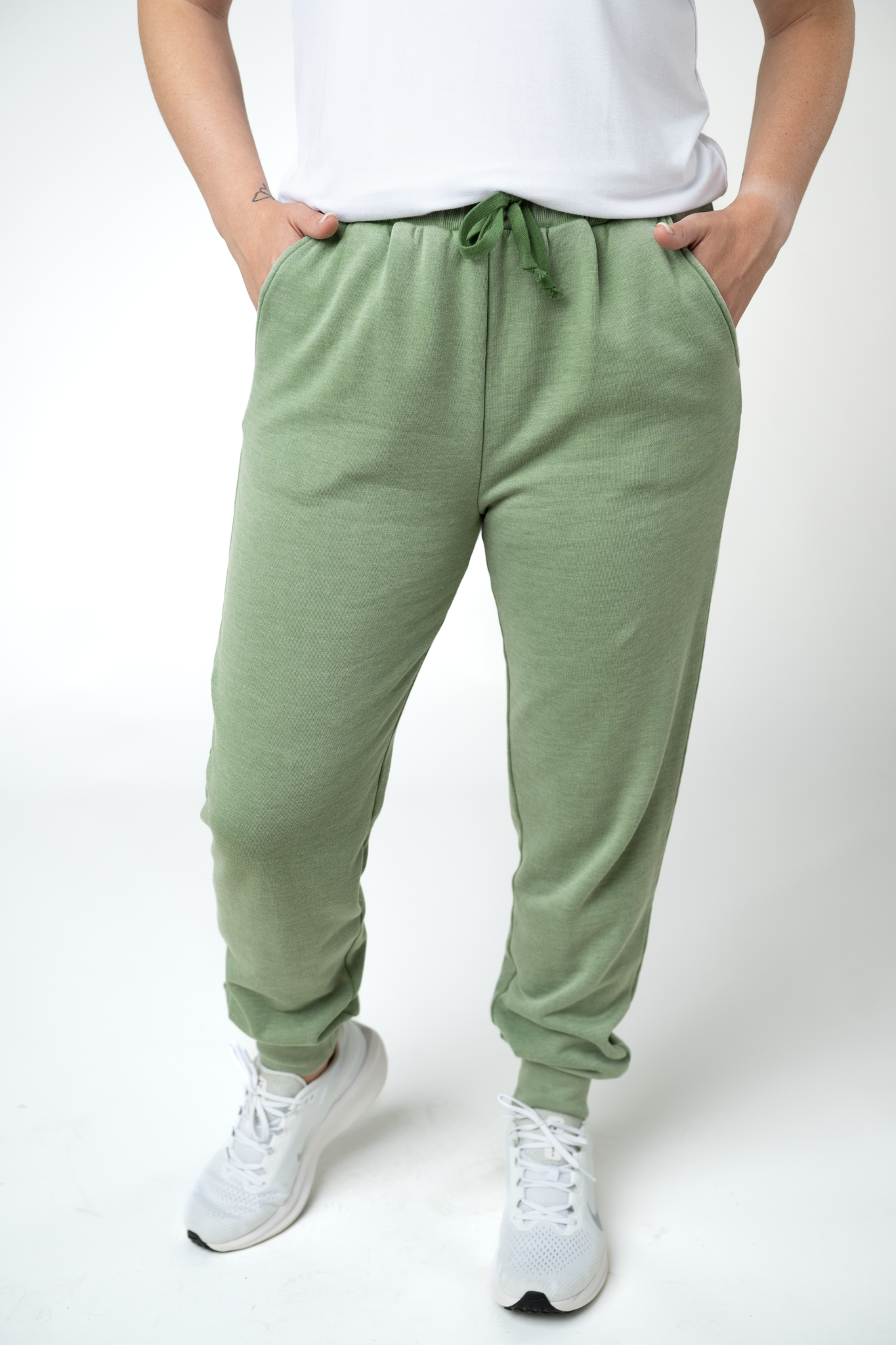 Michelle Mae Vintage Wash Joggers - Olive