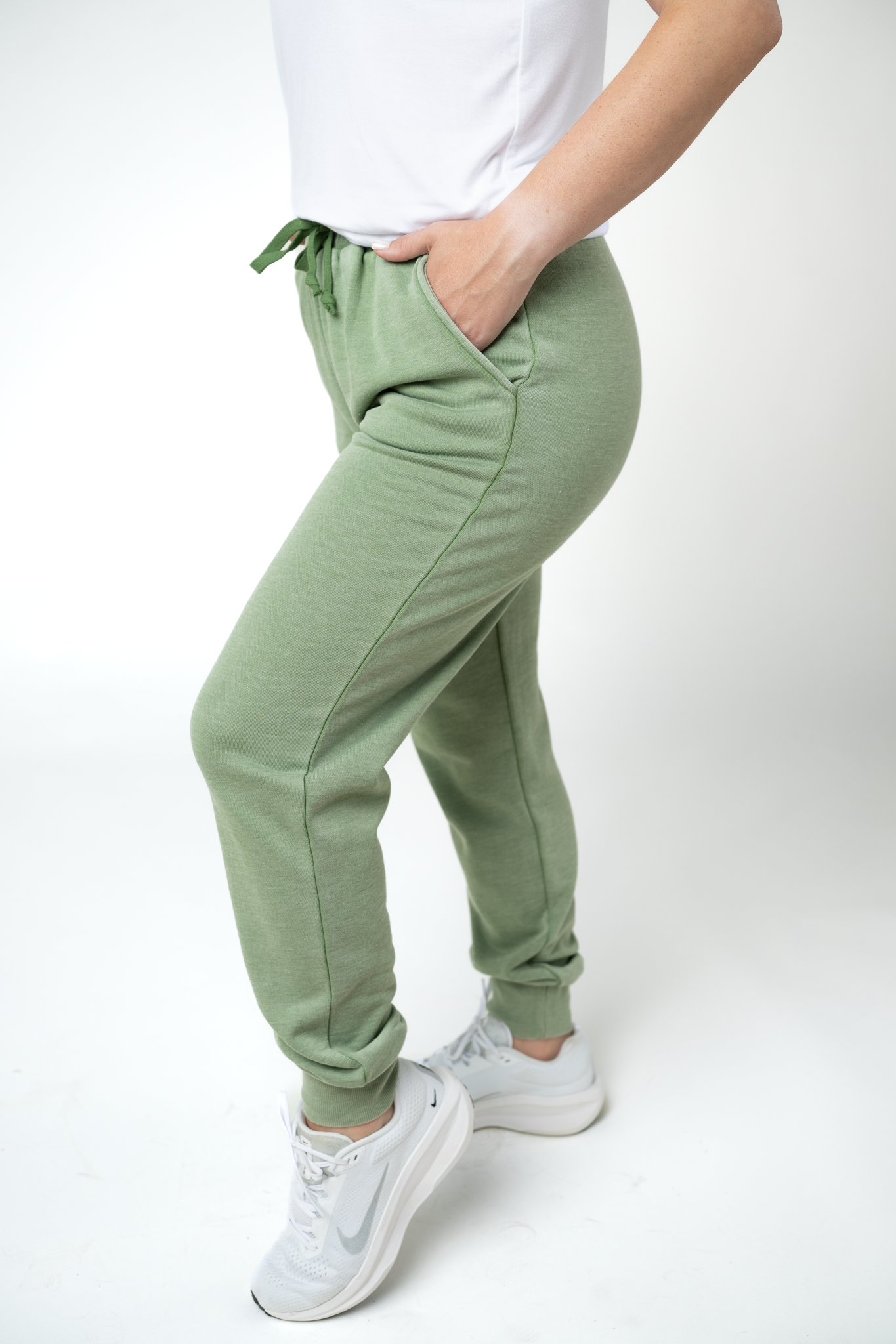 Michelle Mae Vintage Wash Joggers - Olive