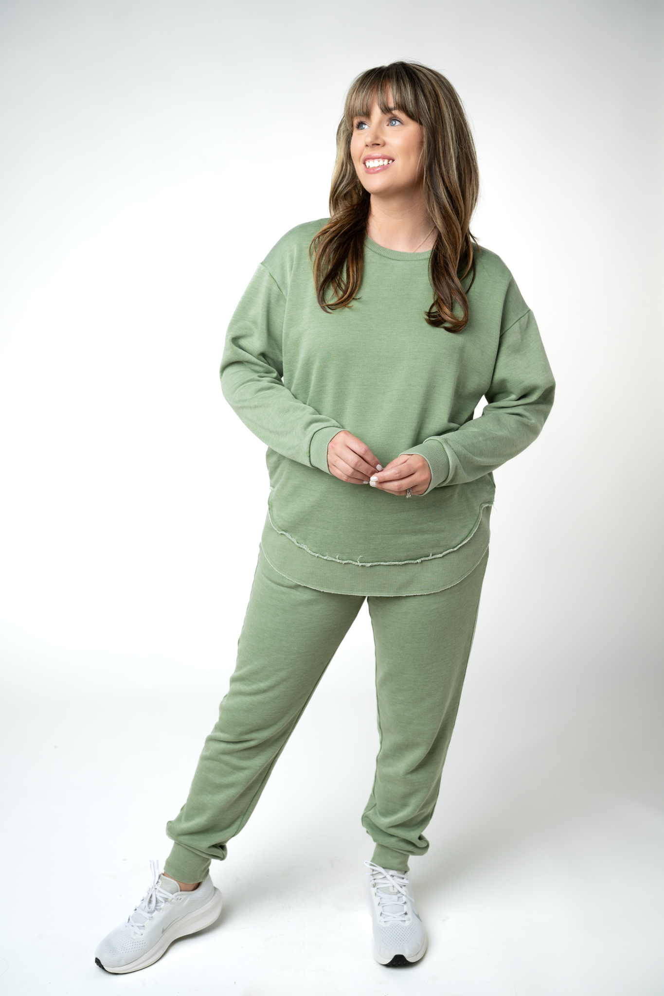 Michelle Mae Vintage Wash Joggers - Olive