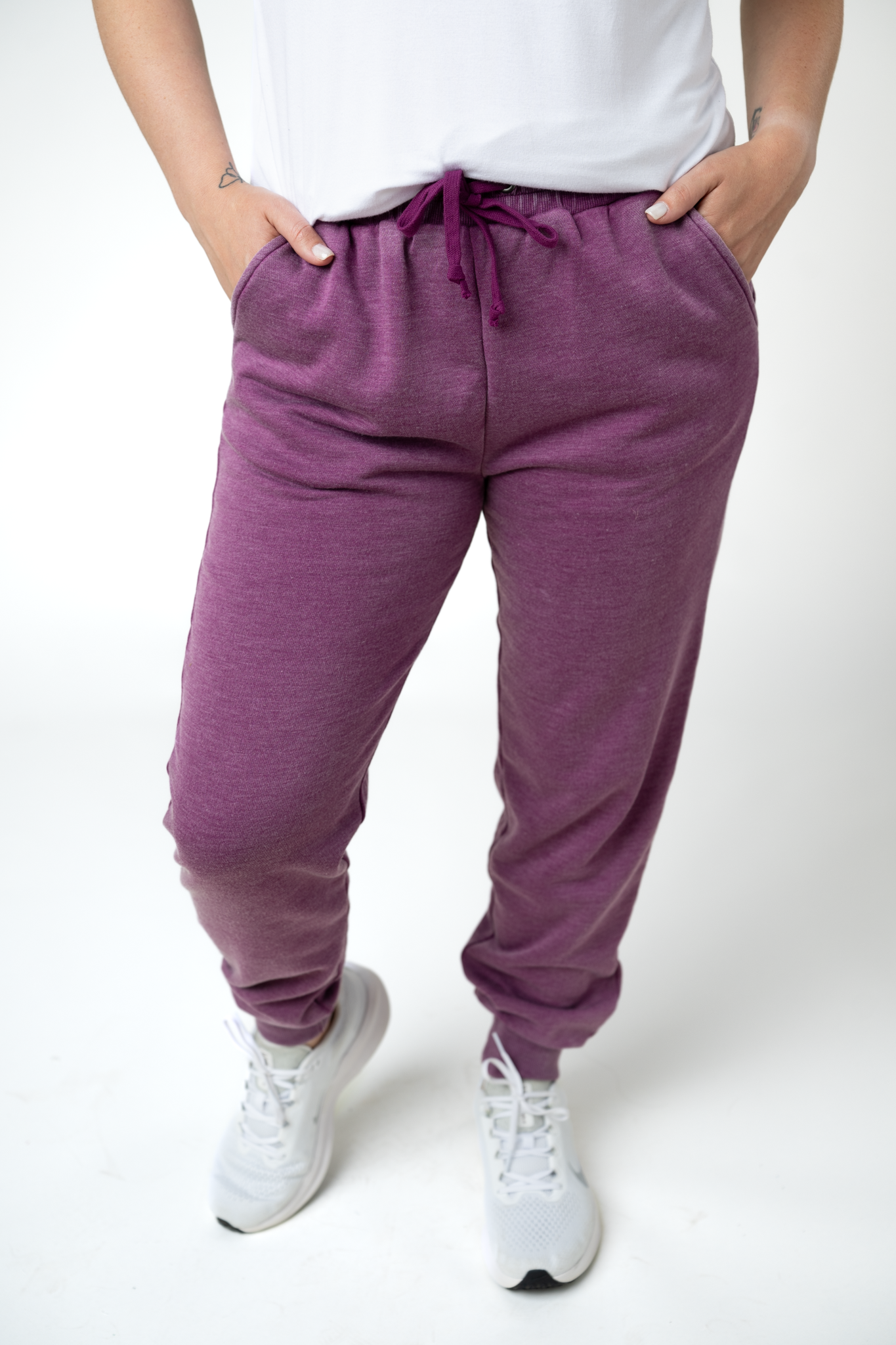 Michelle Mae Vintage Wash Joggers - Purple