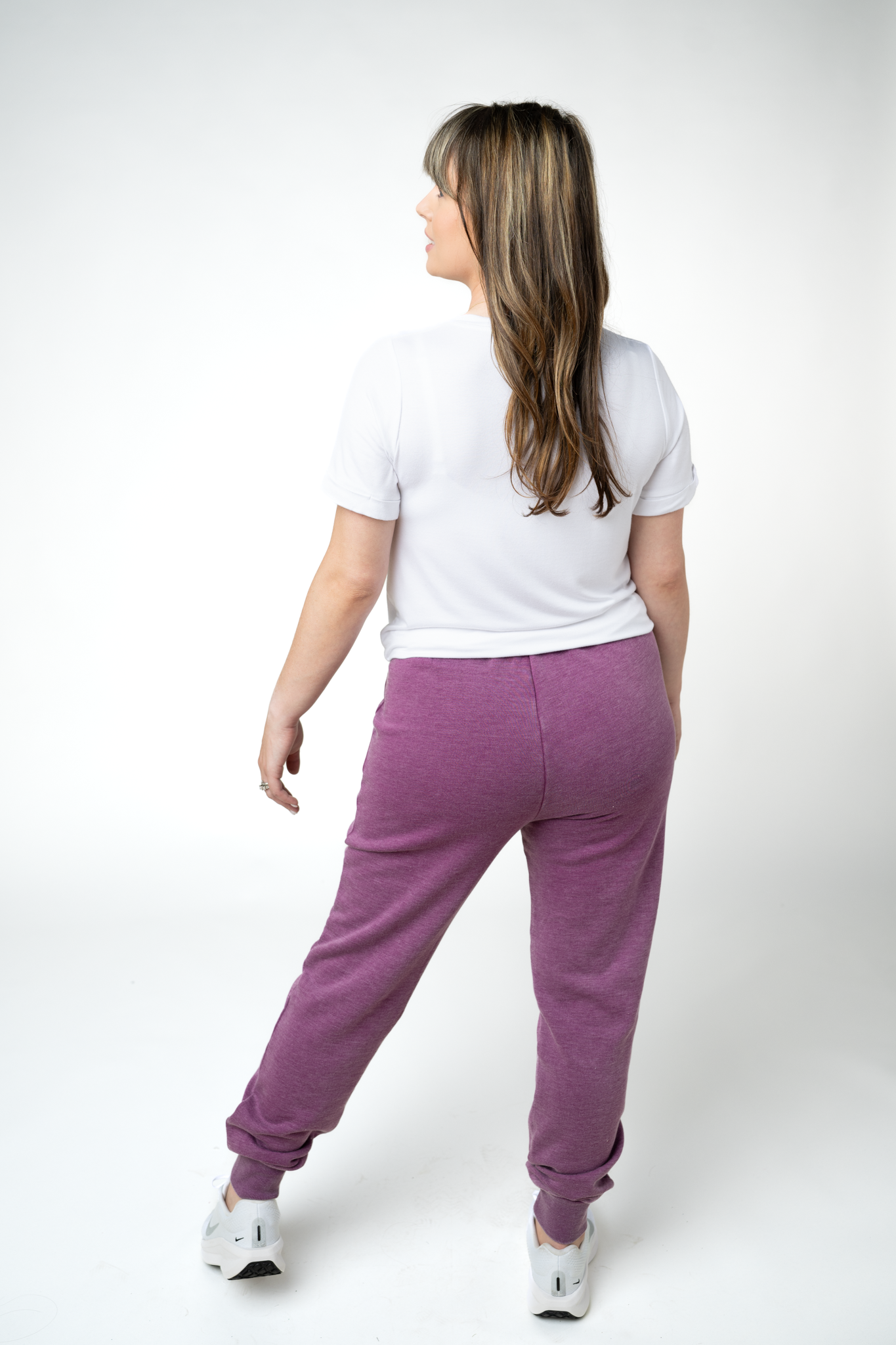 Michelle Mae Vintage Wash Joggers - Purple
