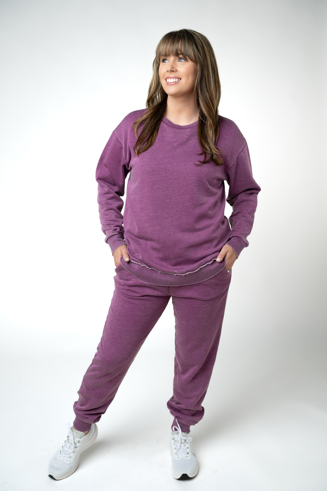 Michelle Mae Vintage Wash Pullover - Purple