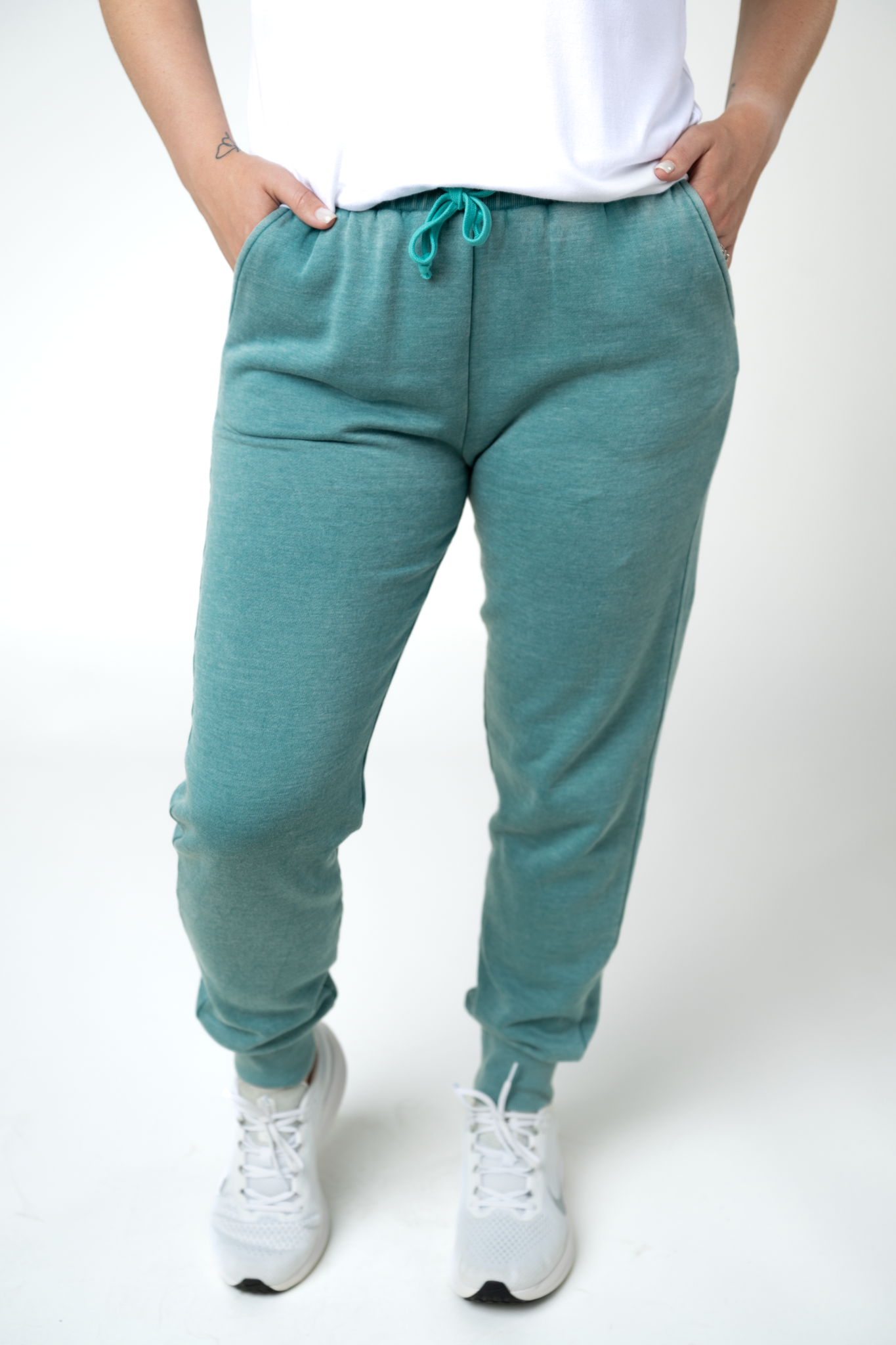 Michelle Mae Vintage Wash Joggers - Teal