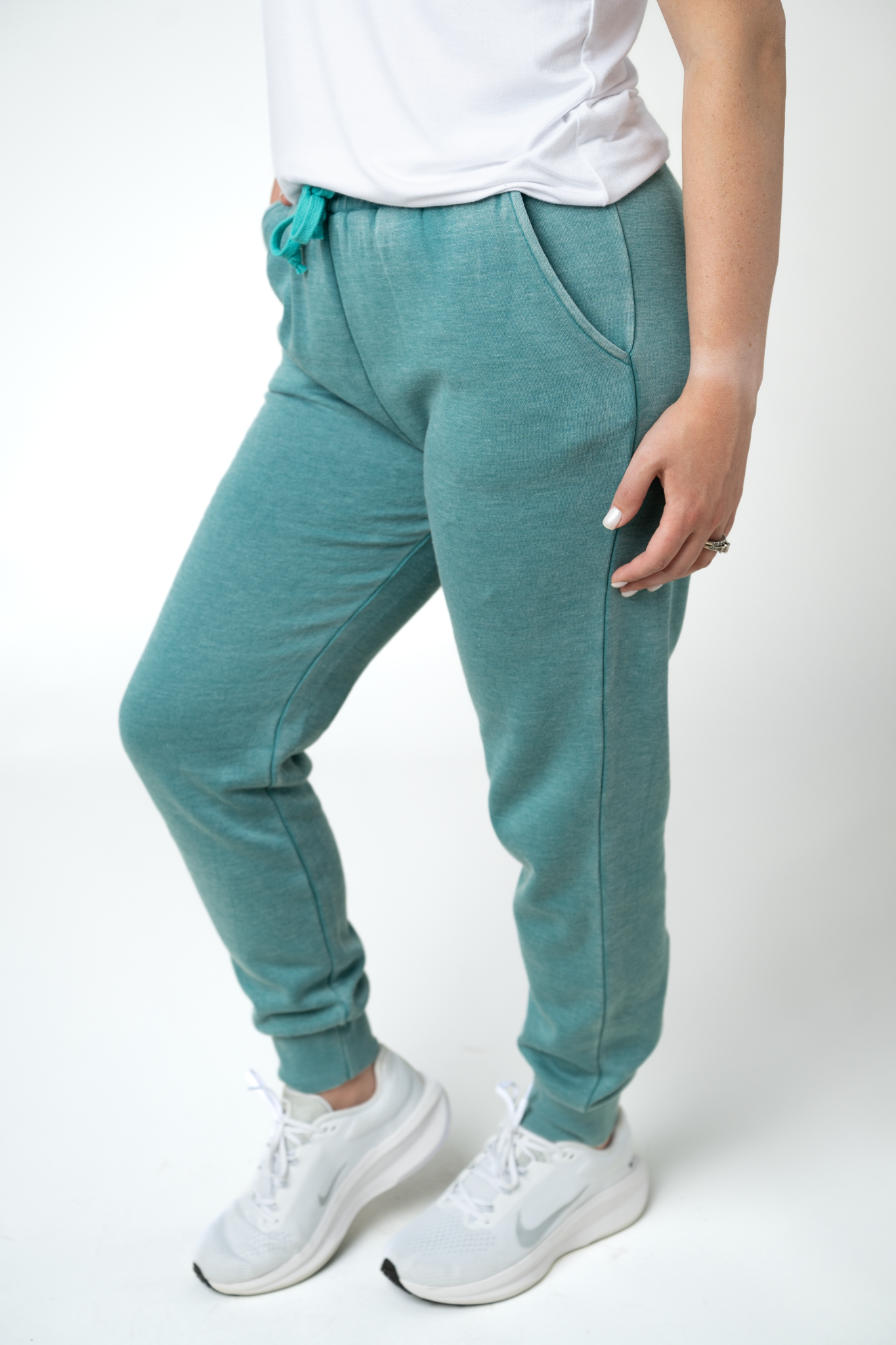 Michelle Mae Vintage Wash Joggers - Teal