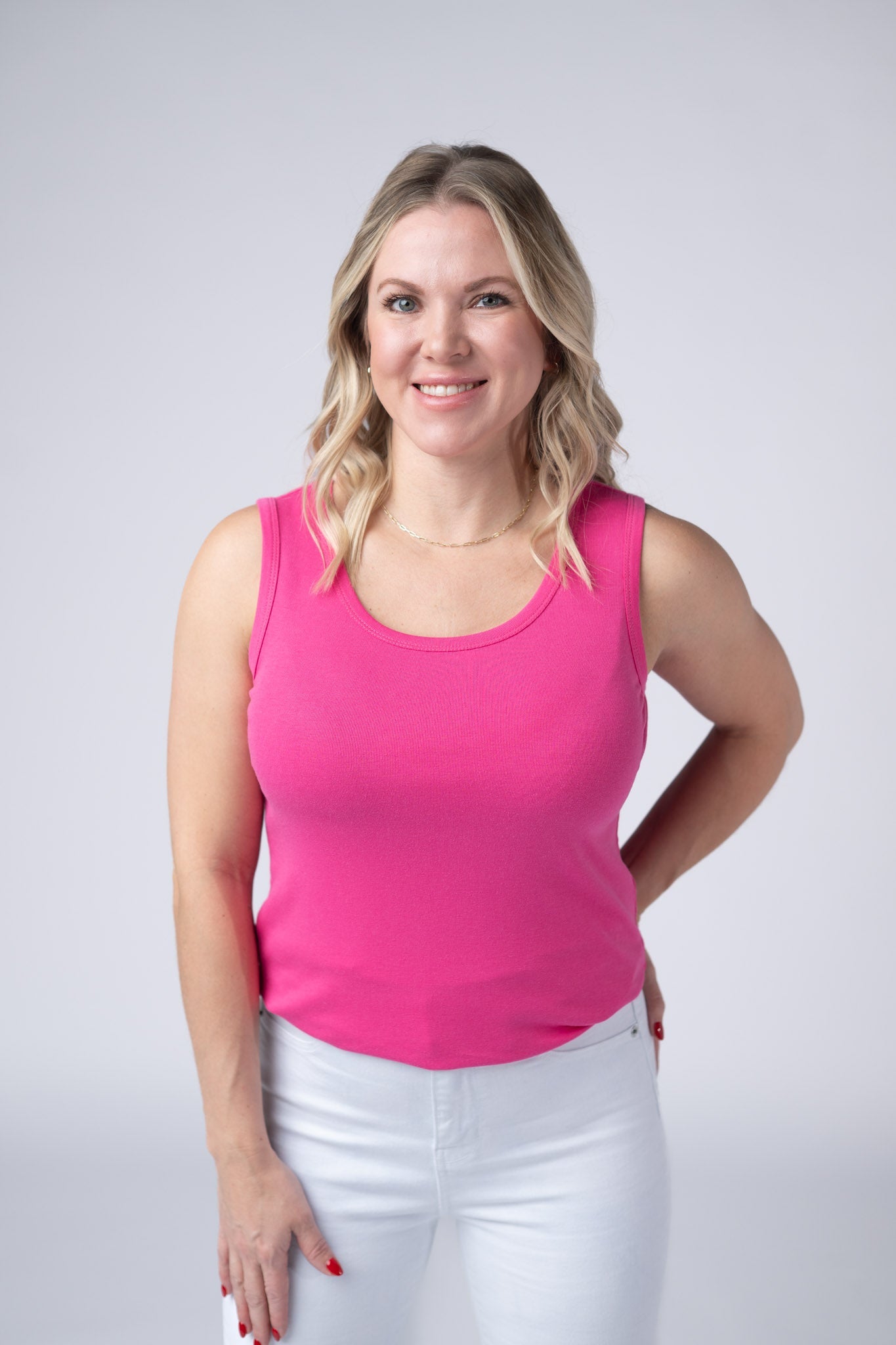 IN STOCK Ava Tank - Hot Pink
