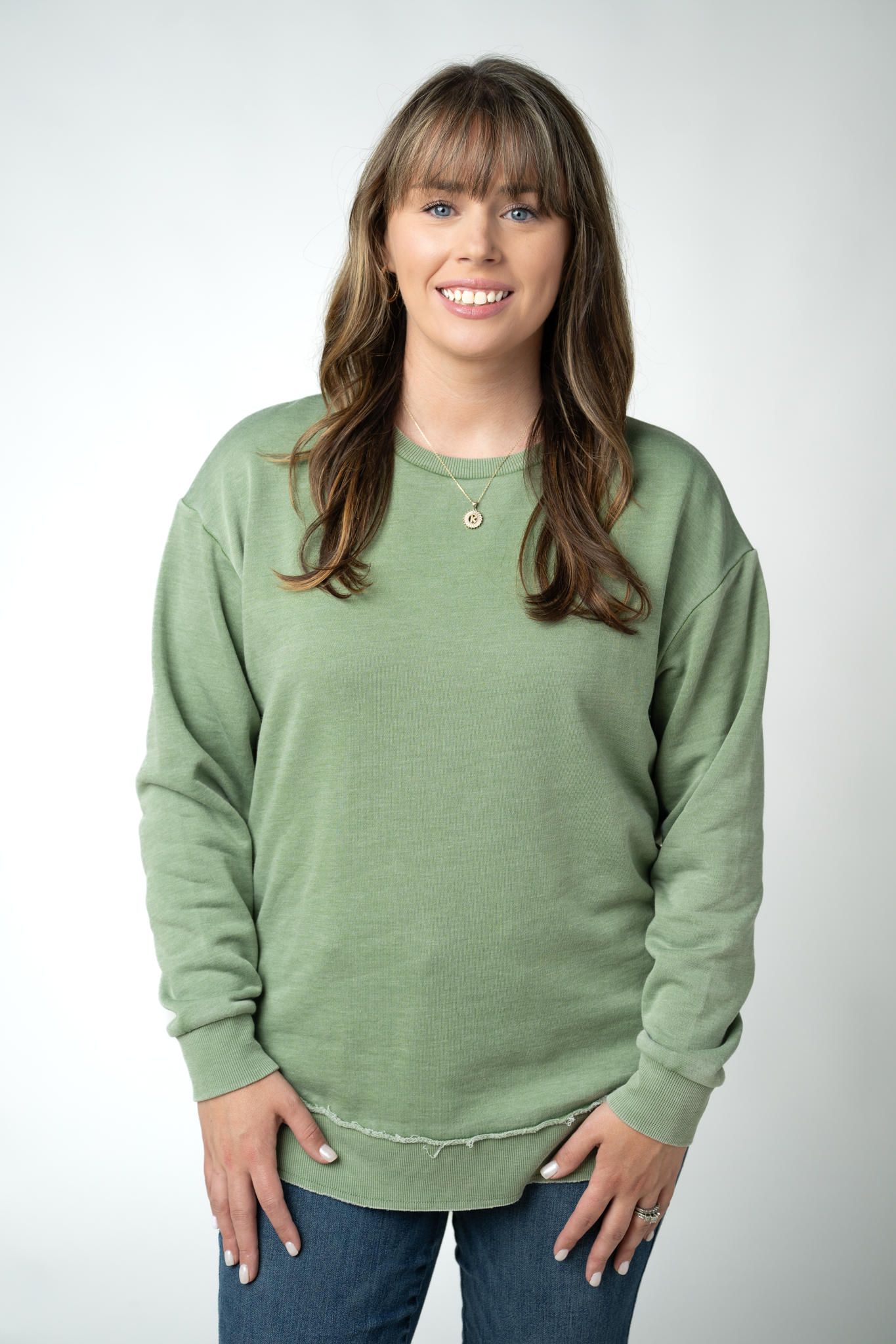 Michelle Mae Vintage Wash Pullover - Olive
