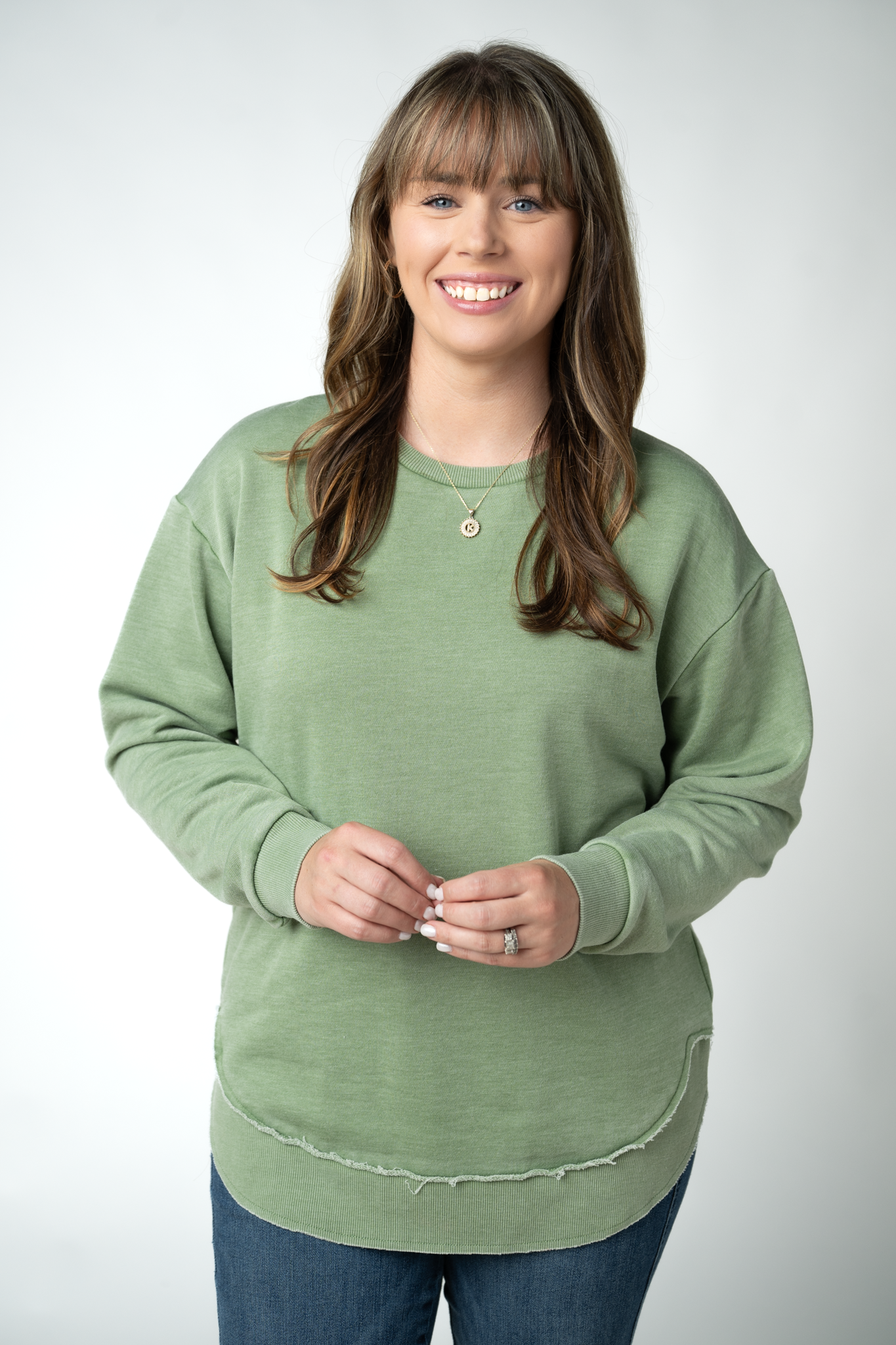 Michelle Mae Vintage Wash Pullover - Olive