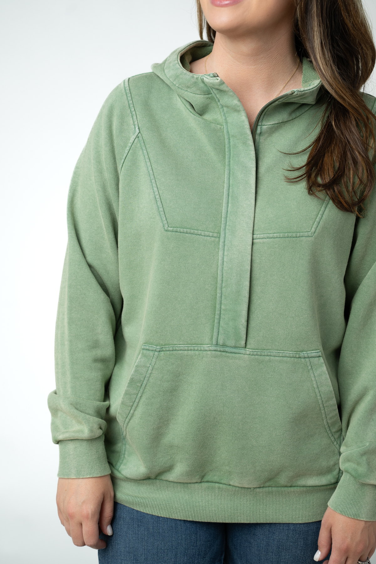 Michelle Mae Ryker Vintage Wash Hoodie- Olive