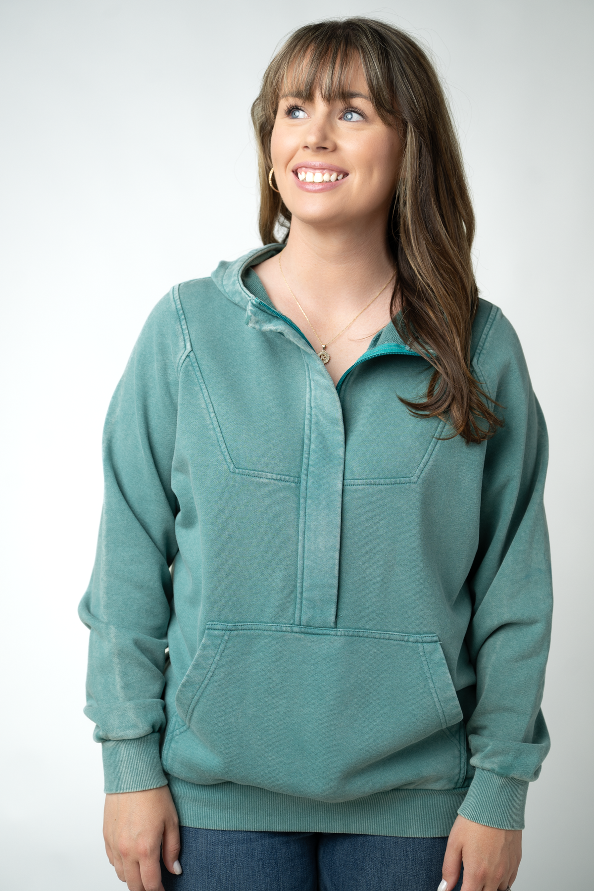 Michelle Mae Ryker Vintage Wash Hoodie- Teal