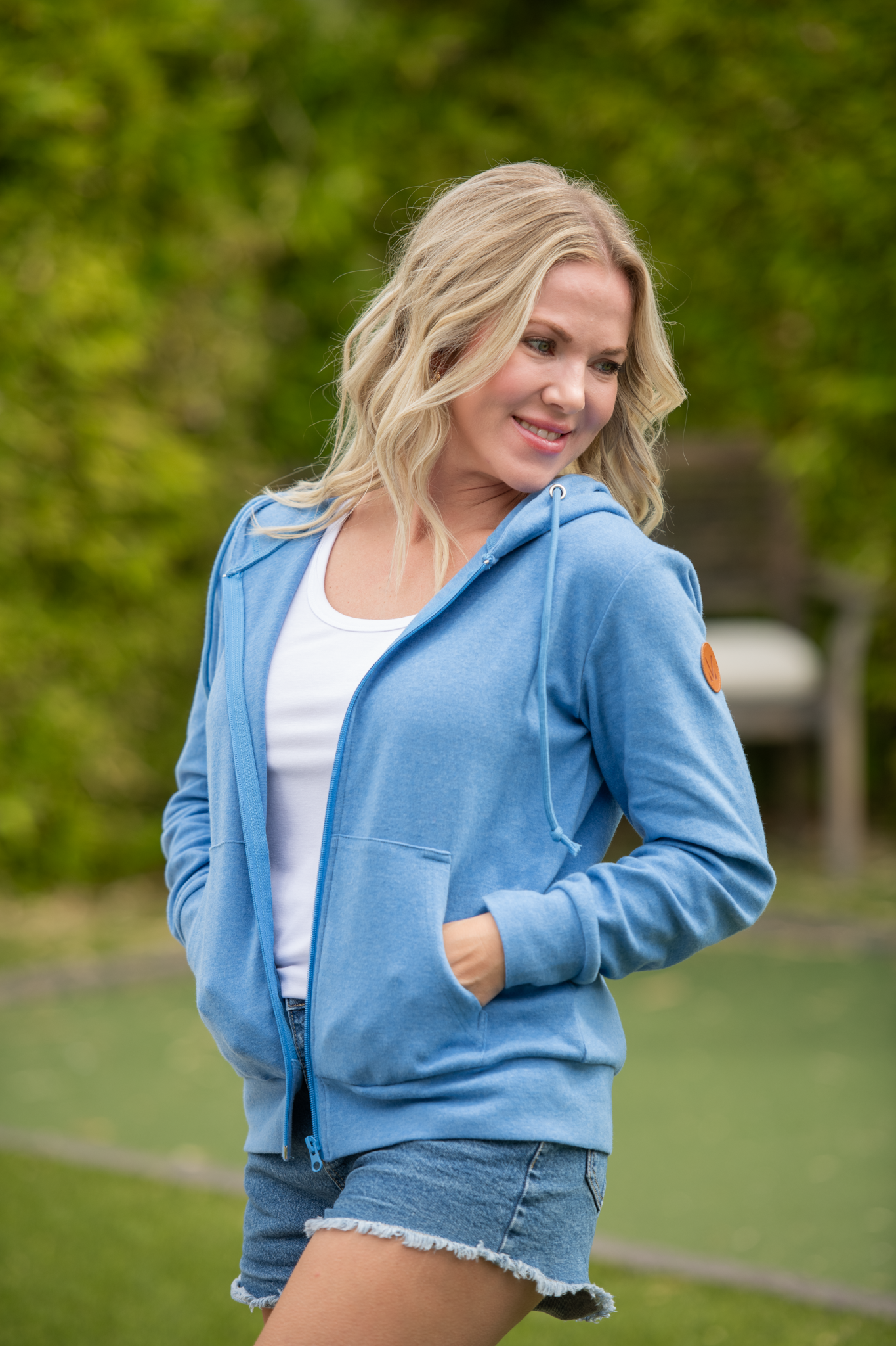 Michelle Mae Fullzip Hoodie - Blue