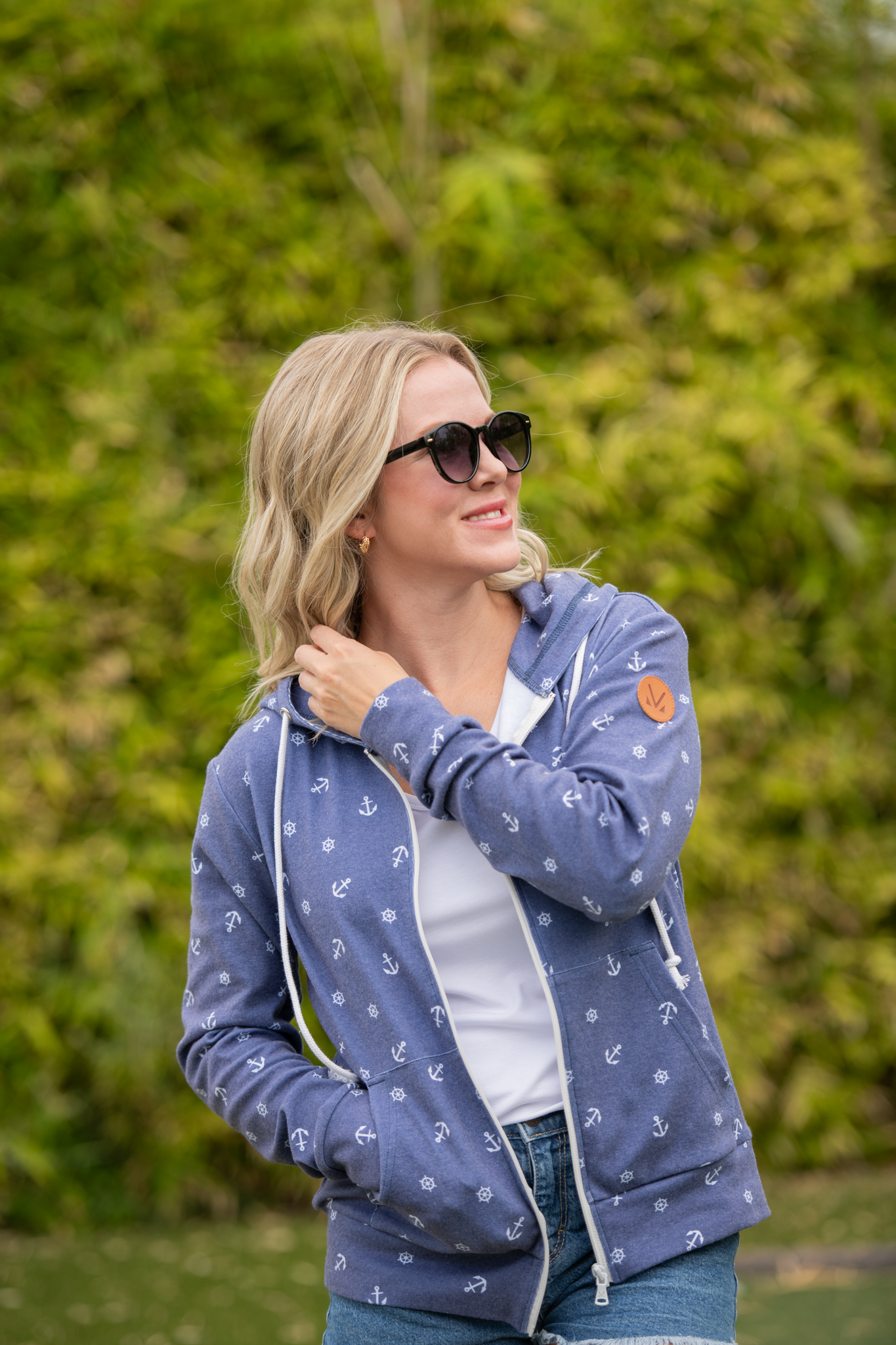 Michelle Mae Fullzip Hoodie - Nautical Navy