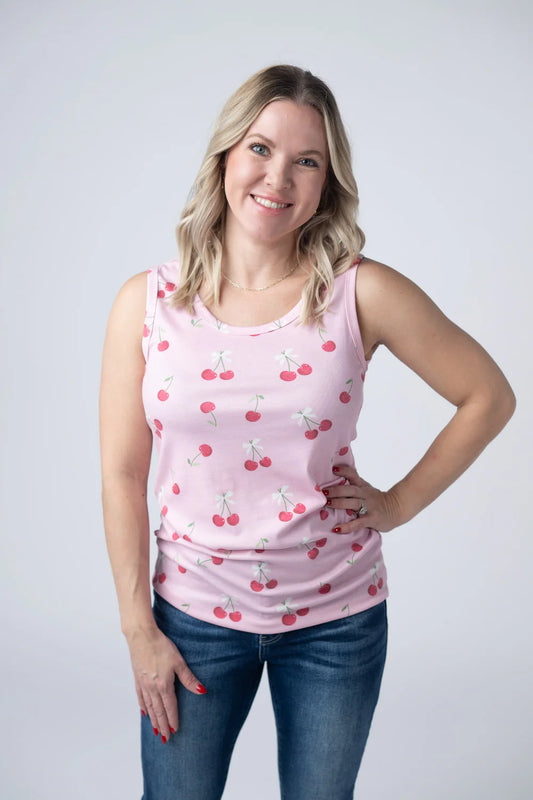Michelle Mae Ava Tank - Cherries