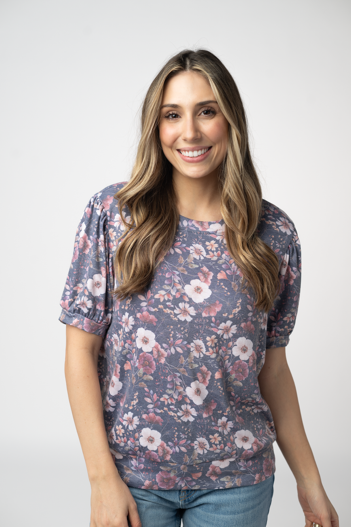 Michelle Mae Katie Cozy Top - Blushwood Floral