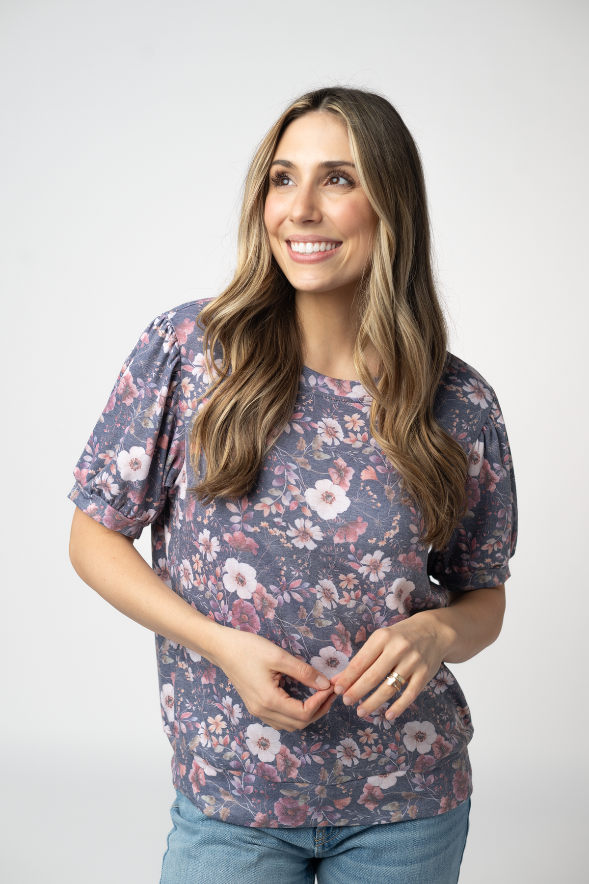 Michelle Mae Katie Cozy Top - Blushwood Floral