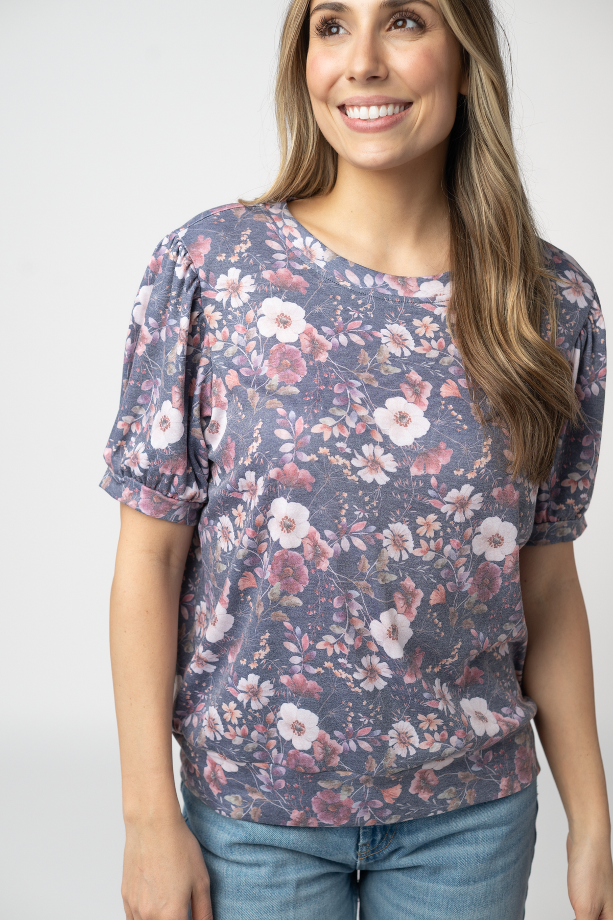 Michelle Mae Katie Cozy Top - Blushwood Floral