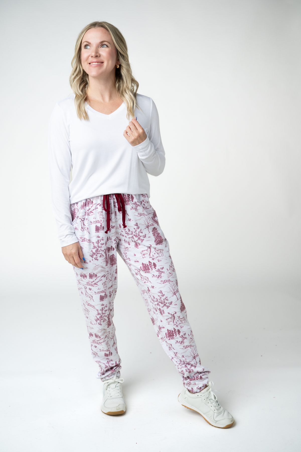 Michelle Mae Joggers -  Cranberry Woodland