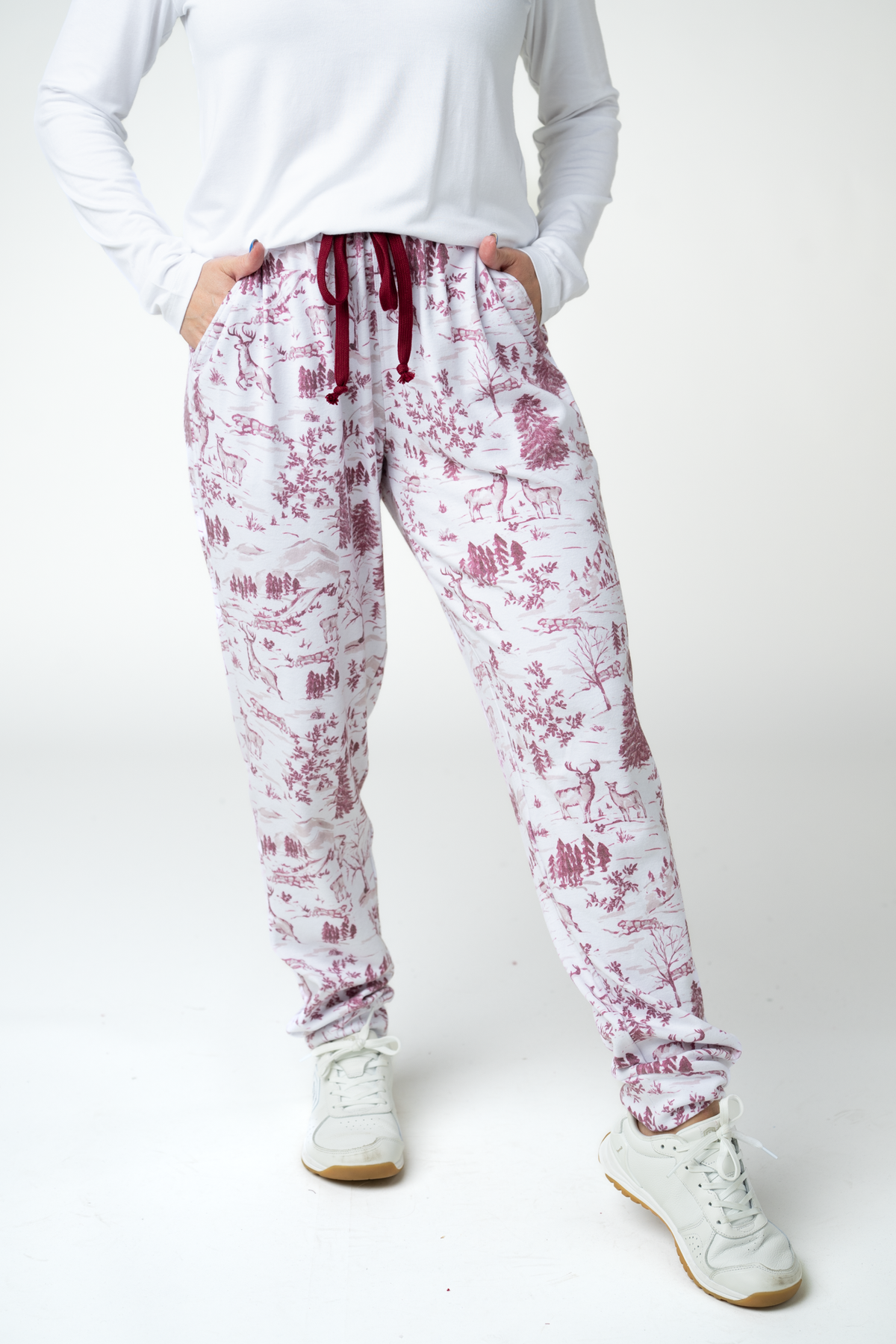 Michelle Mae Joggers -  Cranberry Woodland