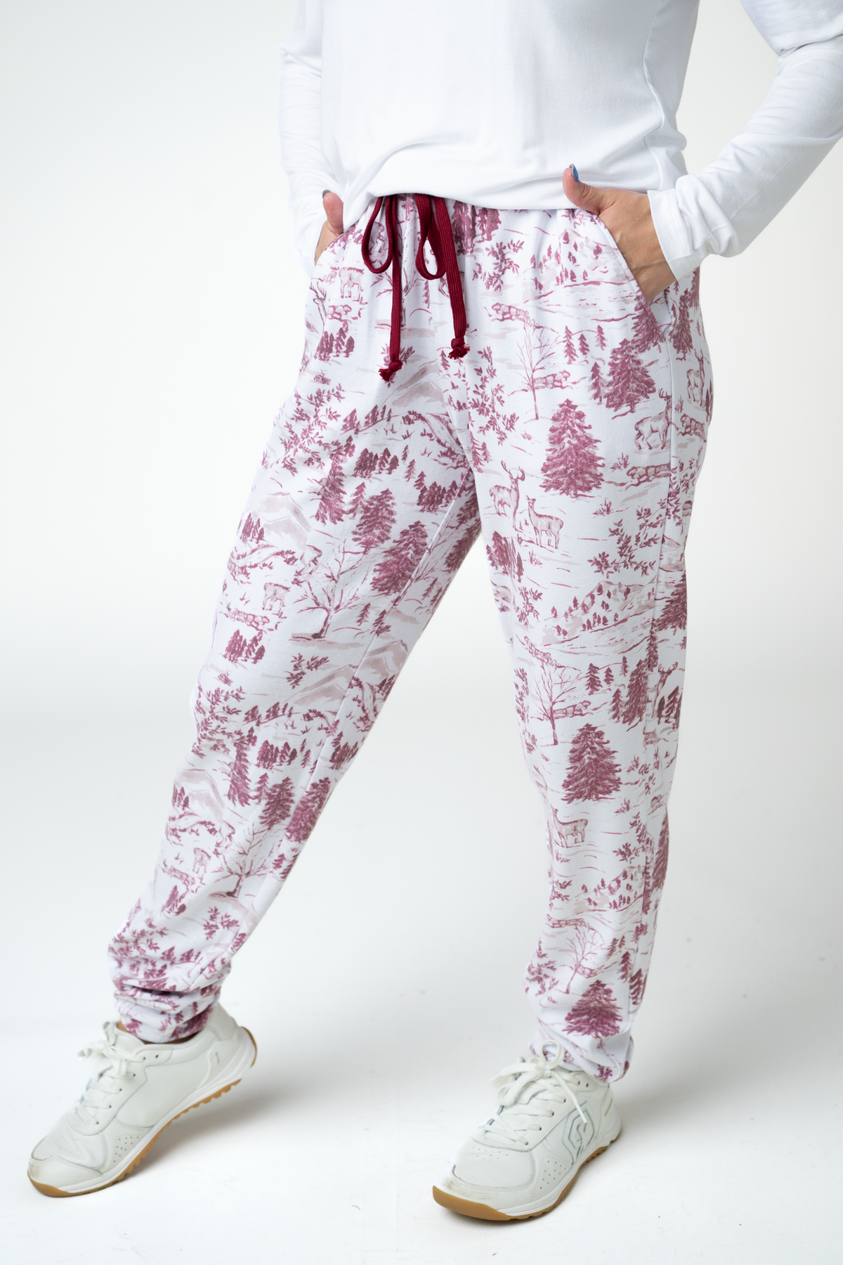 Michelle Mae Joggers -  Cranberry Woodland