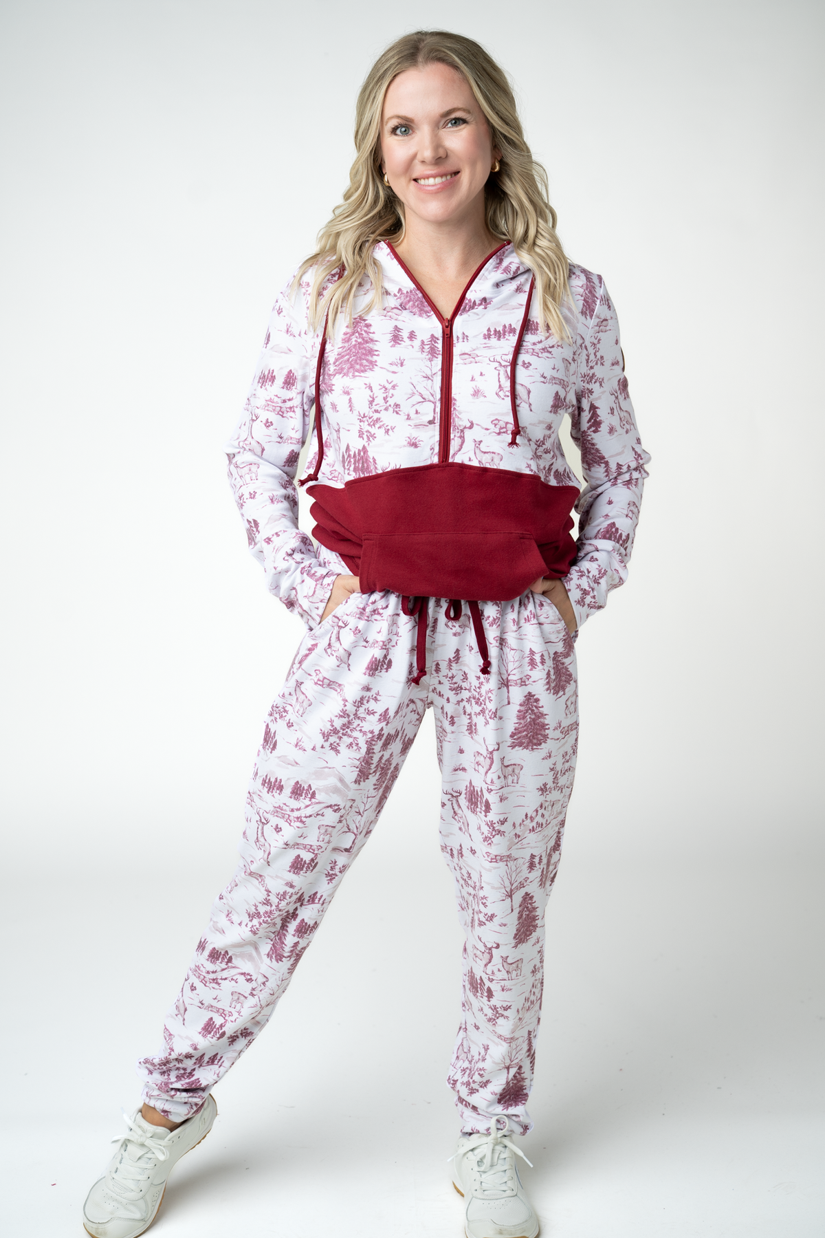 Michelle Mae Joggers -  Cranberry Woodland