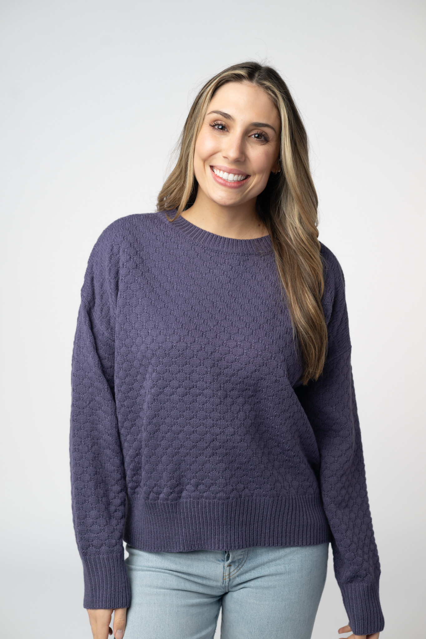 Michelle Mae Gianna Pullover Sweater - Slate Blurple