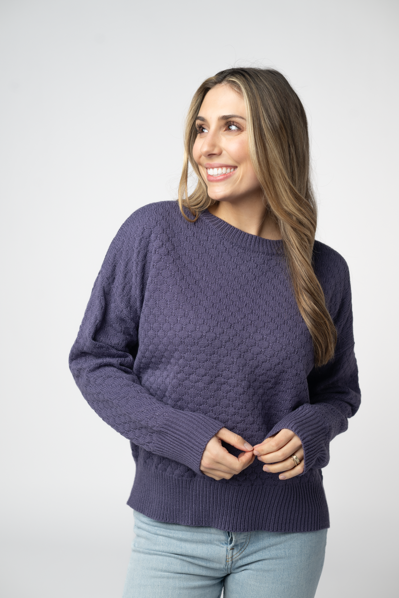 Michelle Mae Gianna Pullover Sweater - Slate Blurple