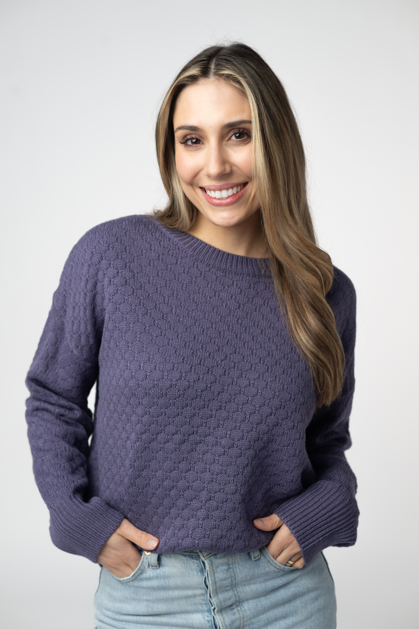 Michelle Mae Gianna Pullover Sweater - Slate Blurple