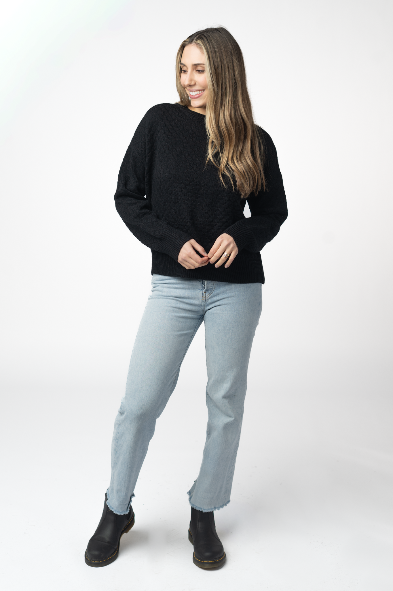 Michelle Mae Gianna Pullover Sweater - Black